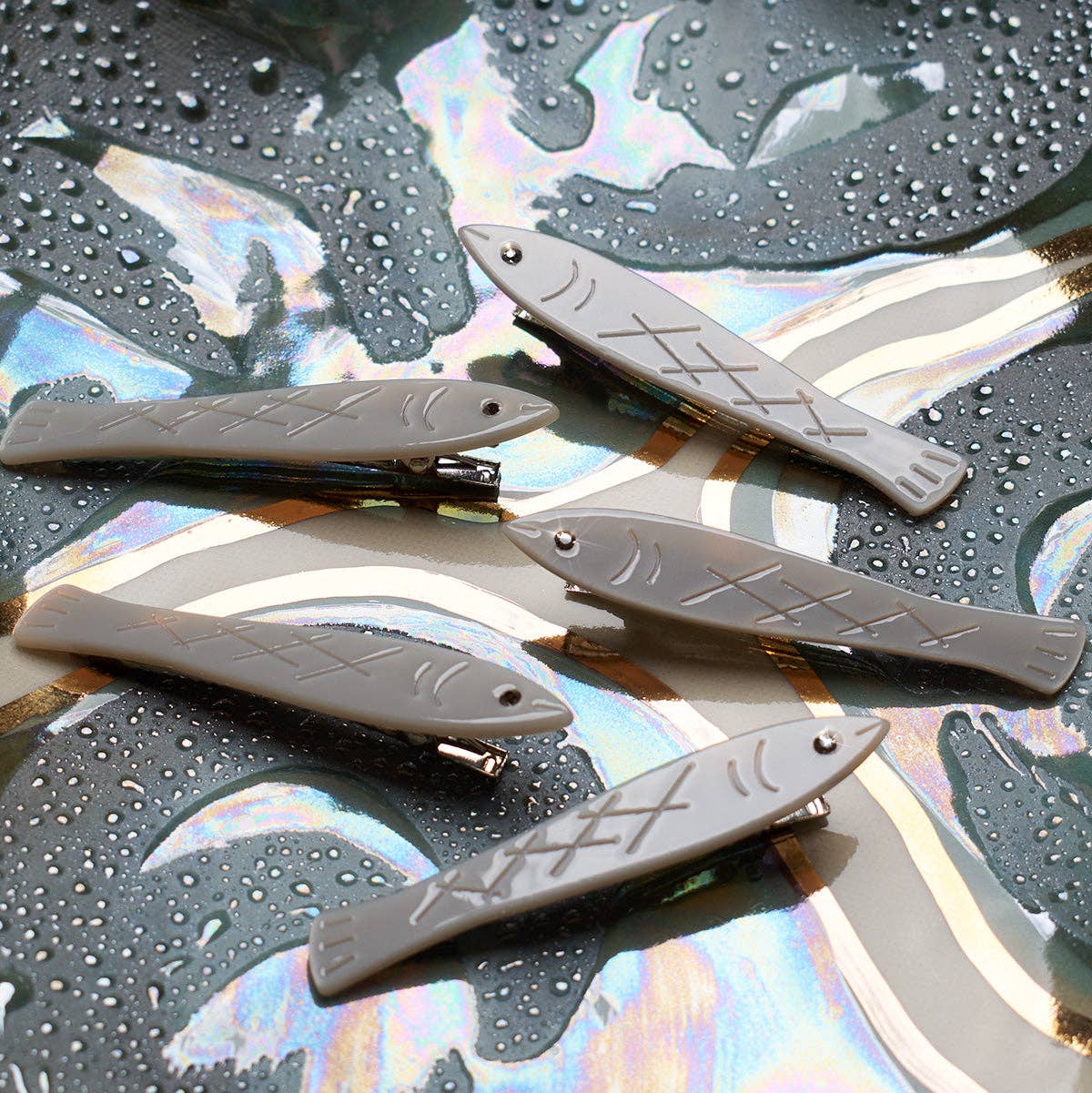 Winona Irene Sardine Fish Acetate Hair Clip Set of 2 - Lifestory