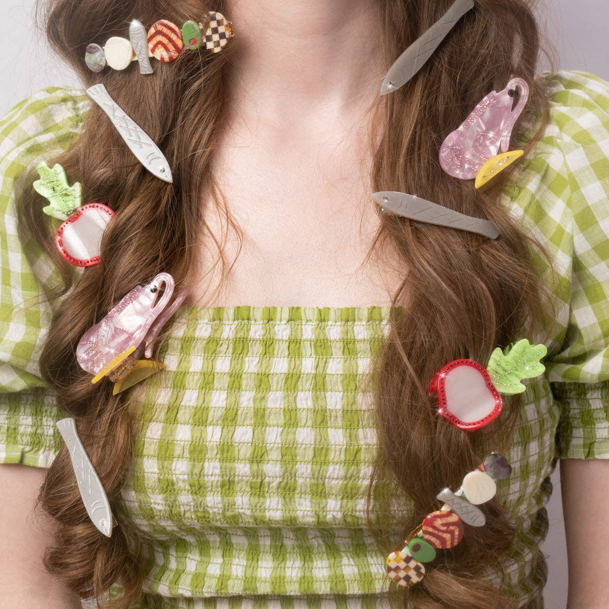 Winona Irene Hors D’oeuvre Appetiser Alligator Hair Clip - Lifestory
