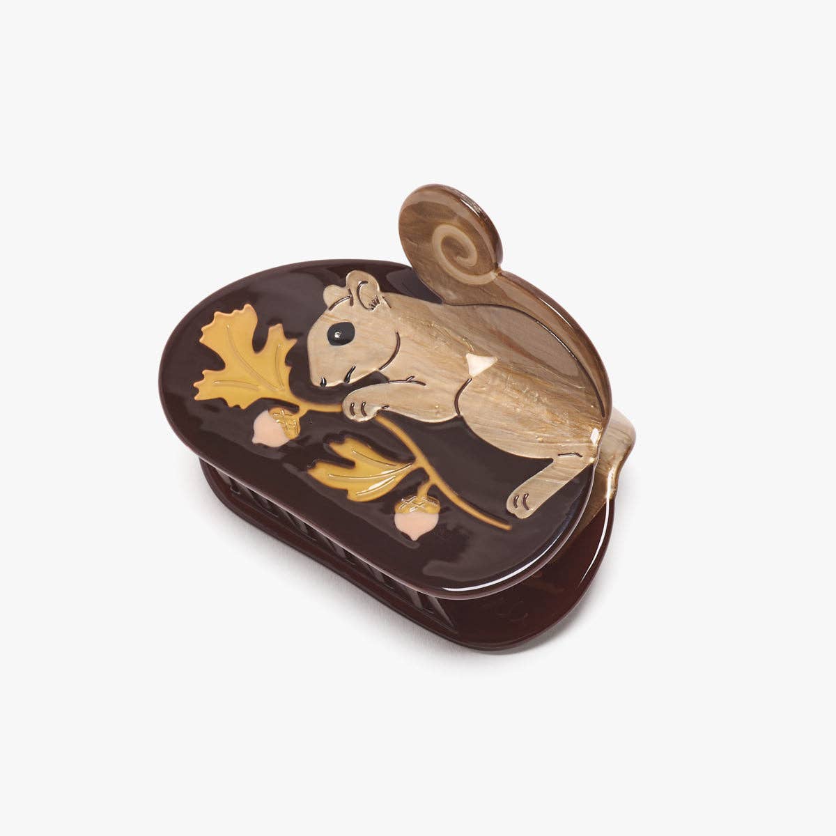 Winona Irene Oak Squirrel Acetate Hair Claw - Lifestory