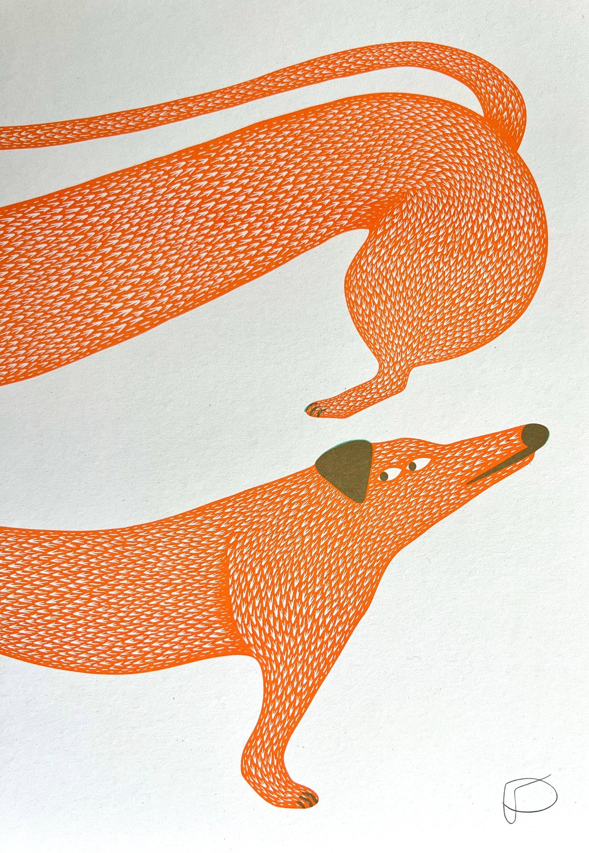 "Big Stretch" Unframed A3 Riso Print by Strangford - Lifestory