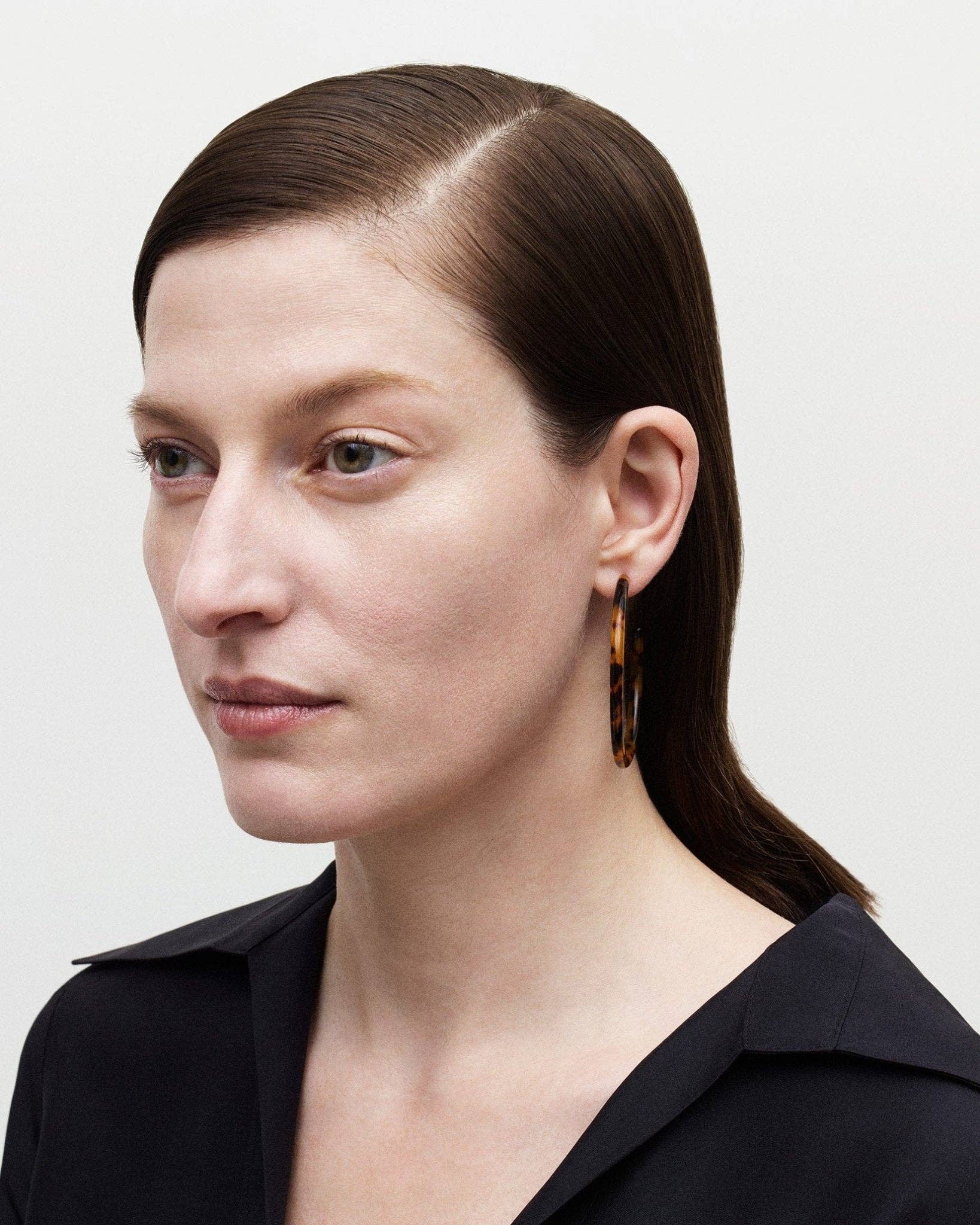 MACHETE Large Hoops in Blonde Tortoise Acetate - Lifestory