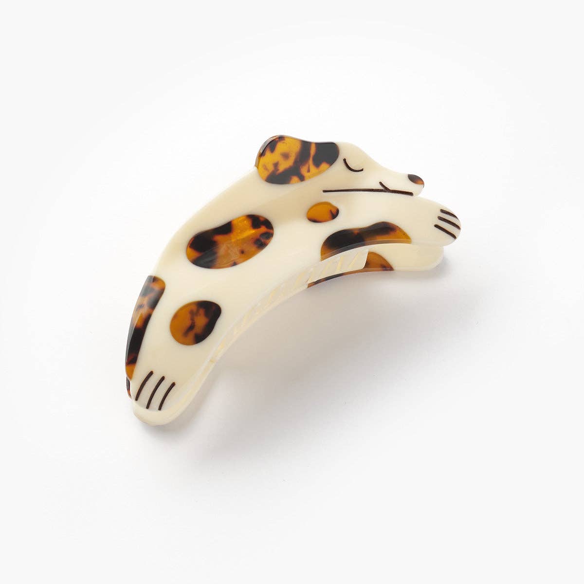 Winona Irene Tortie Puppy Dog Acetate Hair Claw - Lifestory