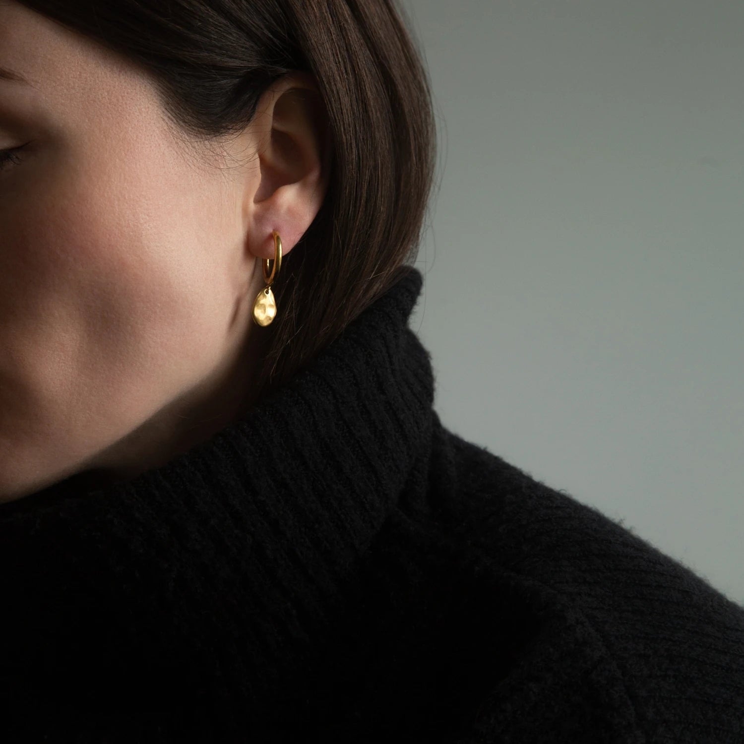 Aspen Hoop Earrings in Gold or Silver by A Weathered Penny - Lifestory