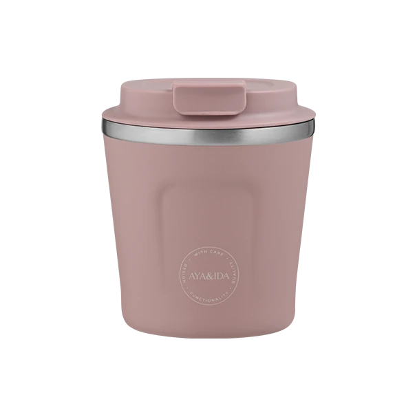 Aya & Ida 240ml CUP2GO for Hot & Cold Drinks in Various Colours - Lifestory #color_dusty rose