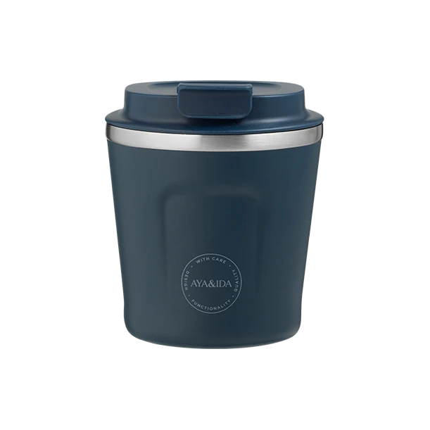 Aya & Ida 240ml CUP2GO for Hot & Cold Drinks in Various Colours - Lifestory #color_navy blue