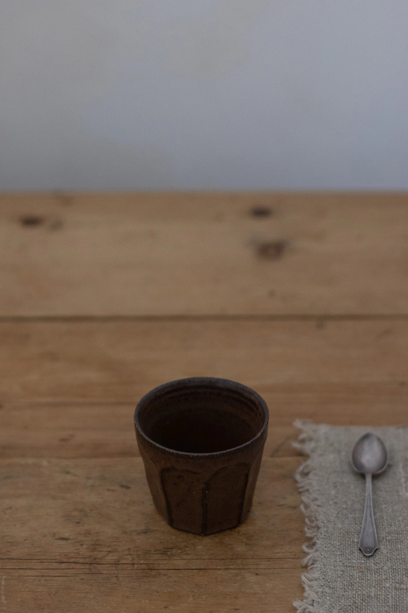 Faceted Cup in Bark Glaze by Blanc Ceramics - Lifestory