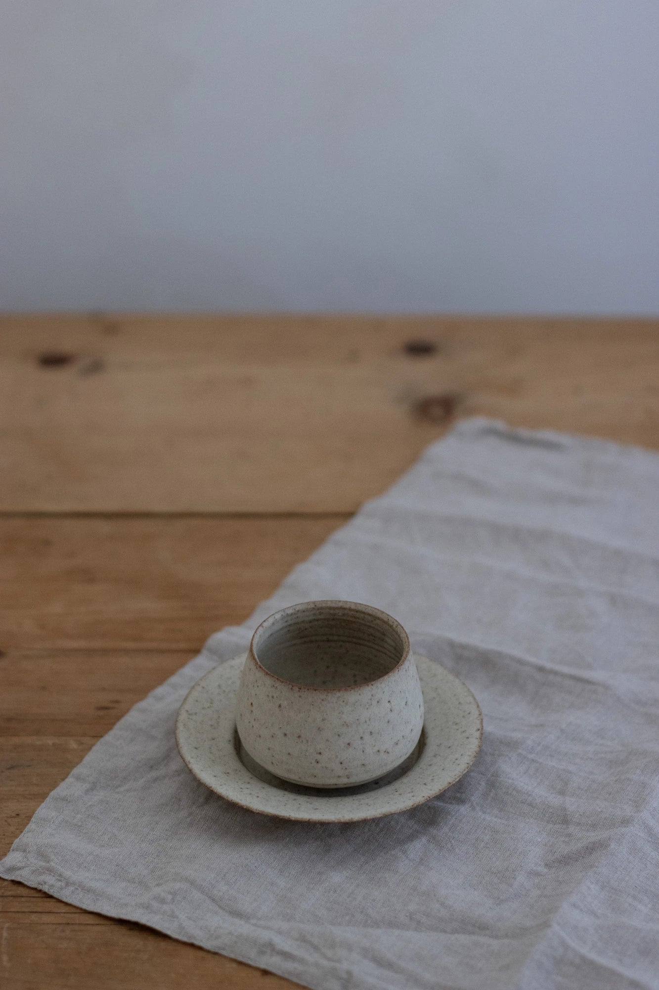 Small Cup & Saucer in Stone Glaze by Blanc Ceramics - Lifestory