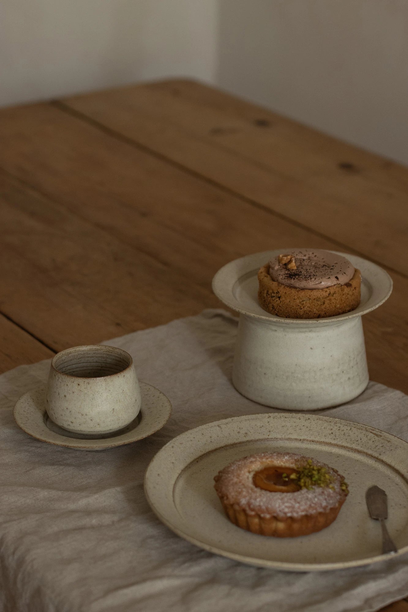 Small Cup & Saucer in Stone Glaze by Blanc Ceramics - Lifestory