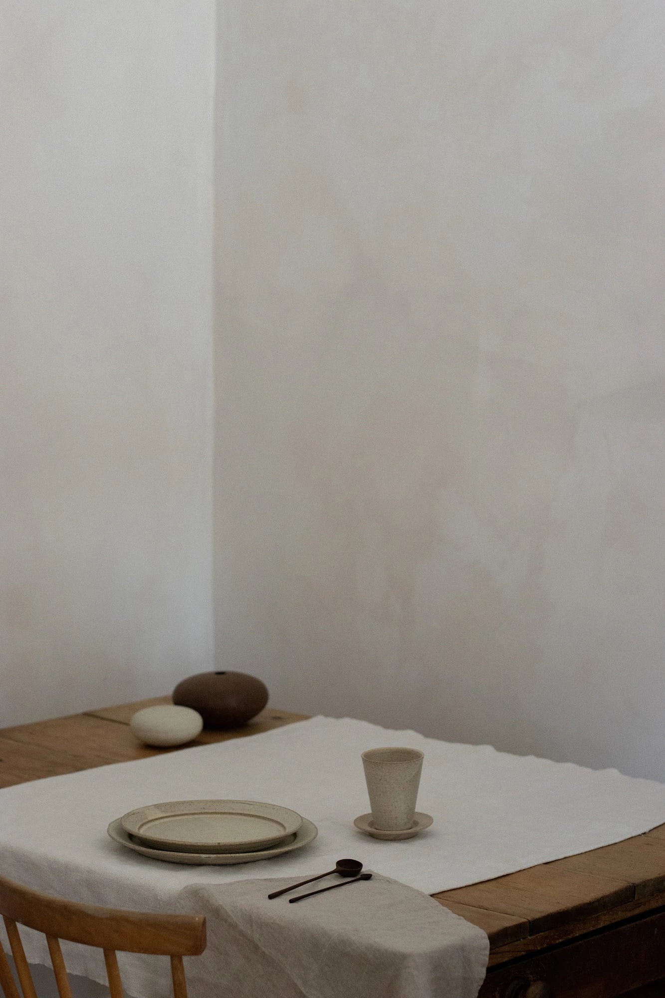 Tall Cup & Saucer in Stone Glaze by Blanc Ceramics - Lifestory