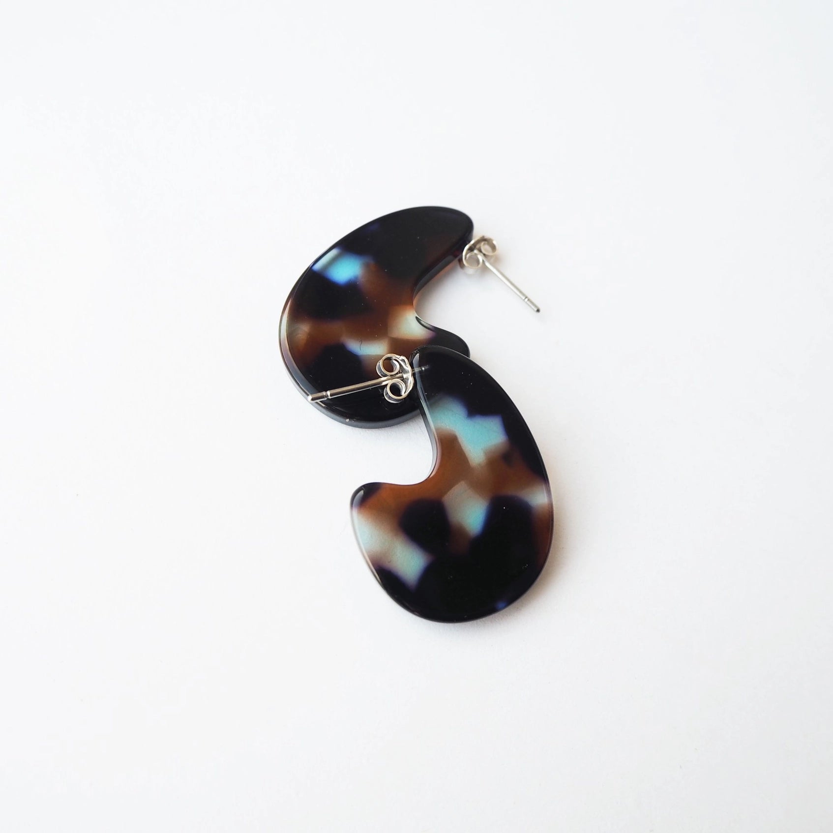 Coral Mini Teardrop Earrings | Acid Tortoiseshell | by Custom Made - Lifestory