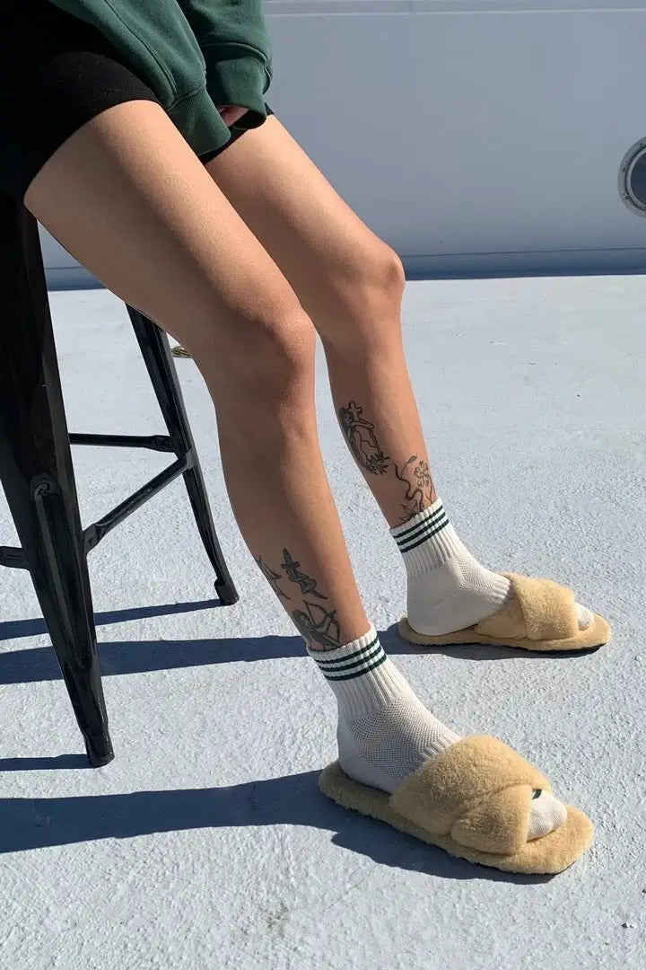 Le Bon Shoppe Girlfriend Socks in Egret