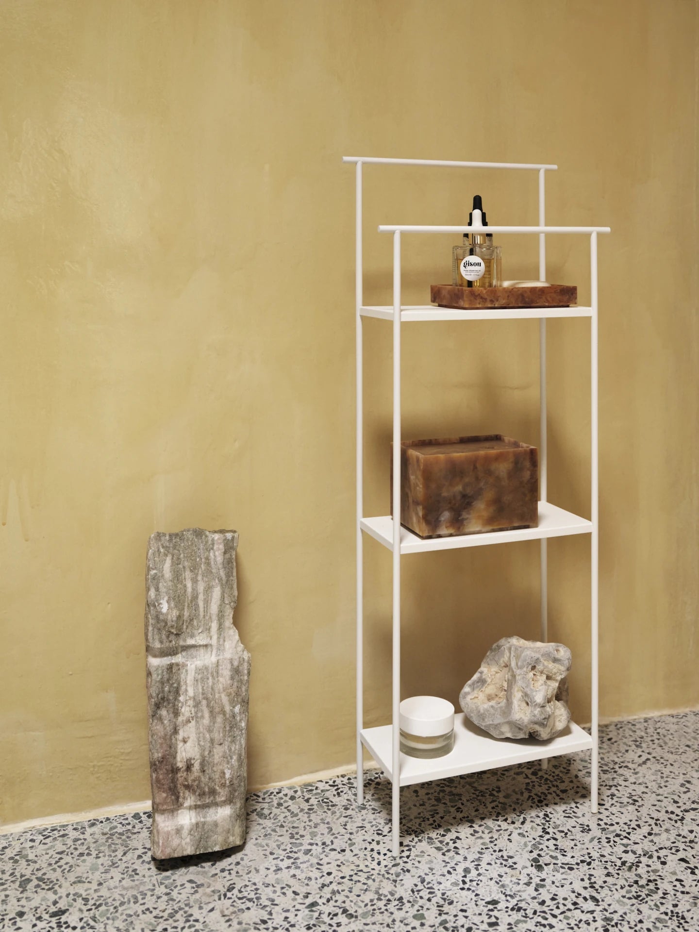 Ferm Living 'Mist' Rectangular 15x20cm Tray in Marbled Resin - Lifestory