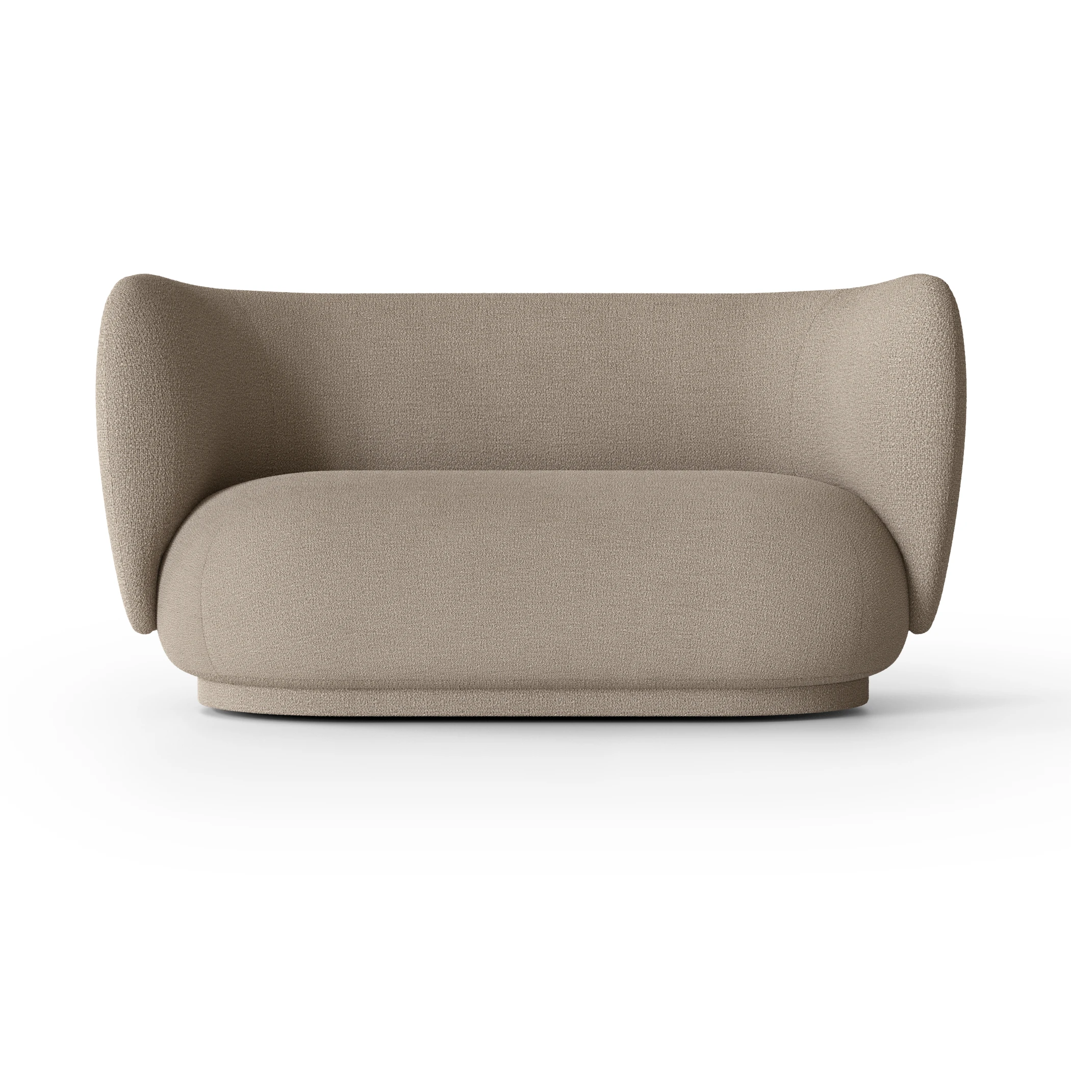 Ferm Living Rico 2-Seater Sofa in Sand Boucle fabric