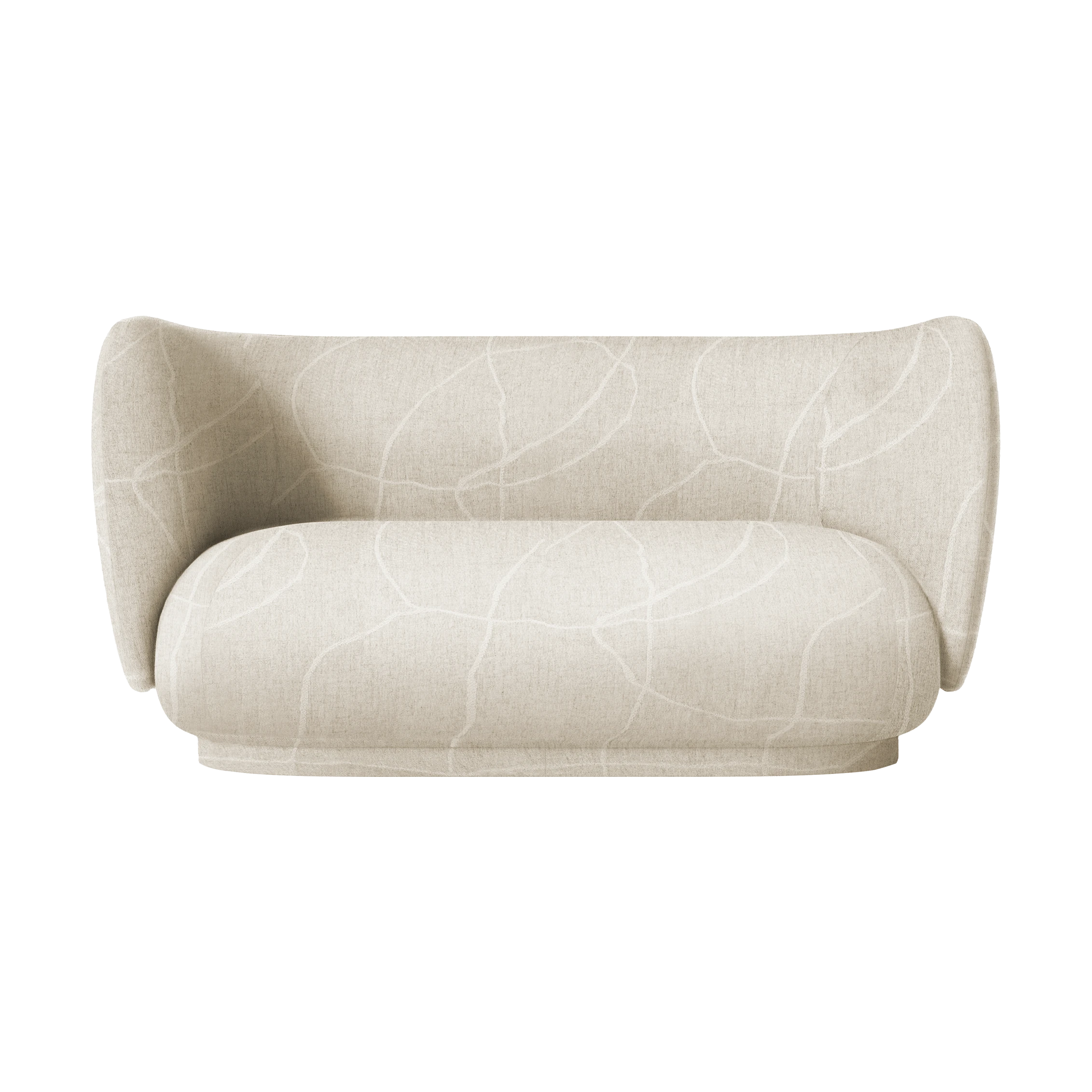 Ferm Living Rico 2-Seater Sofa in Utzon-Can lis fabric