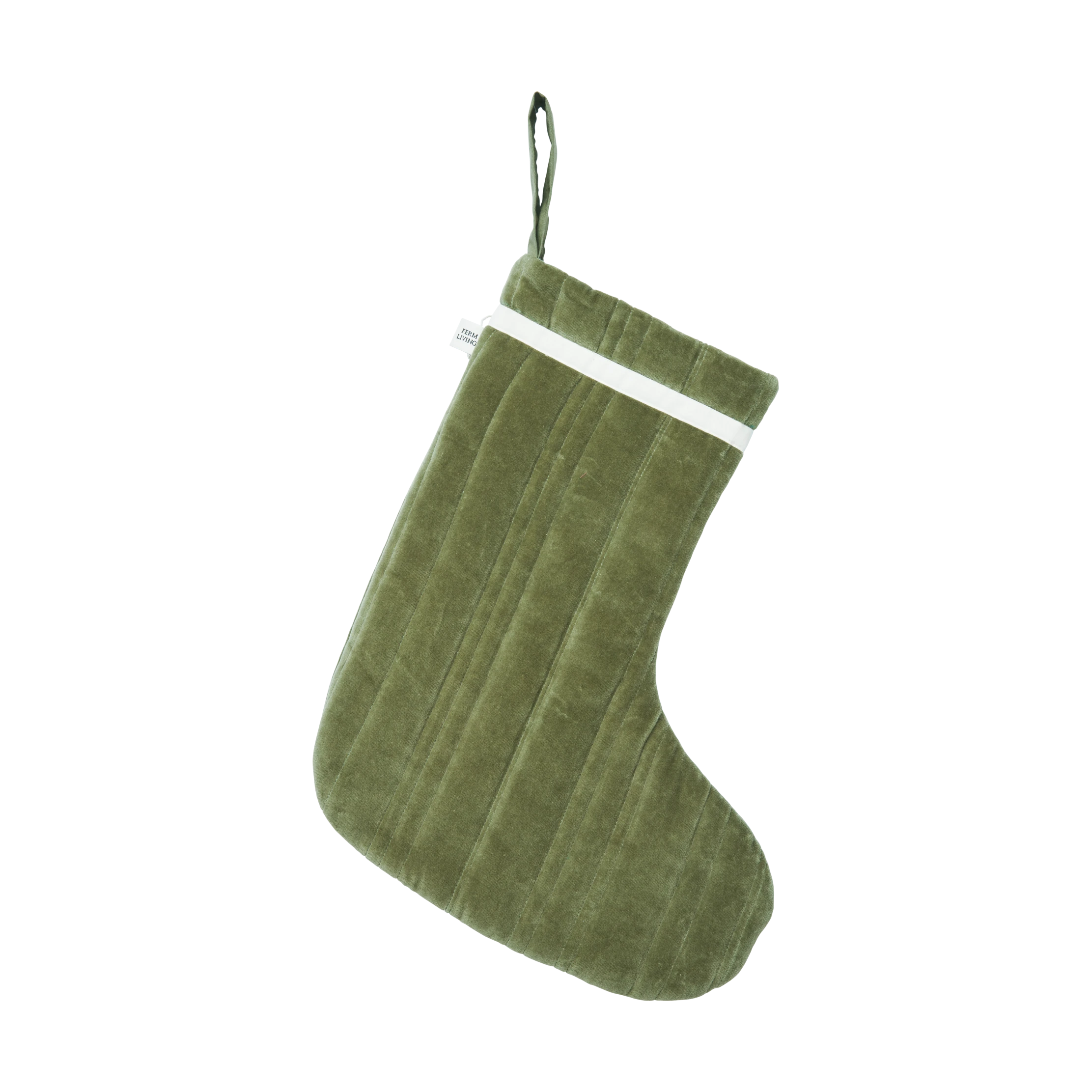 Ferm Living Velvet Vari Quilted Christmas Stocking in Various Colours - Lifestory