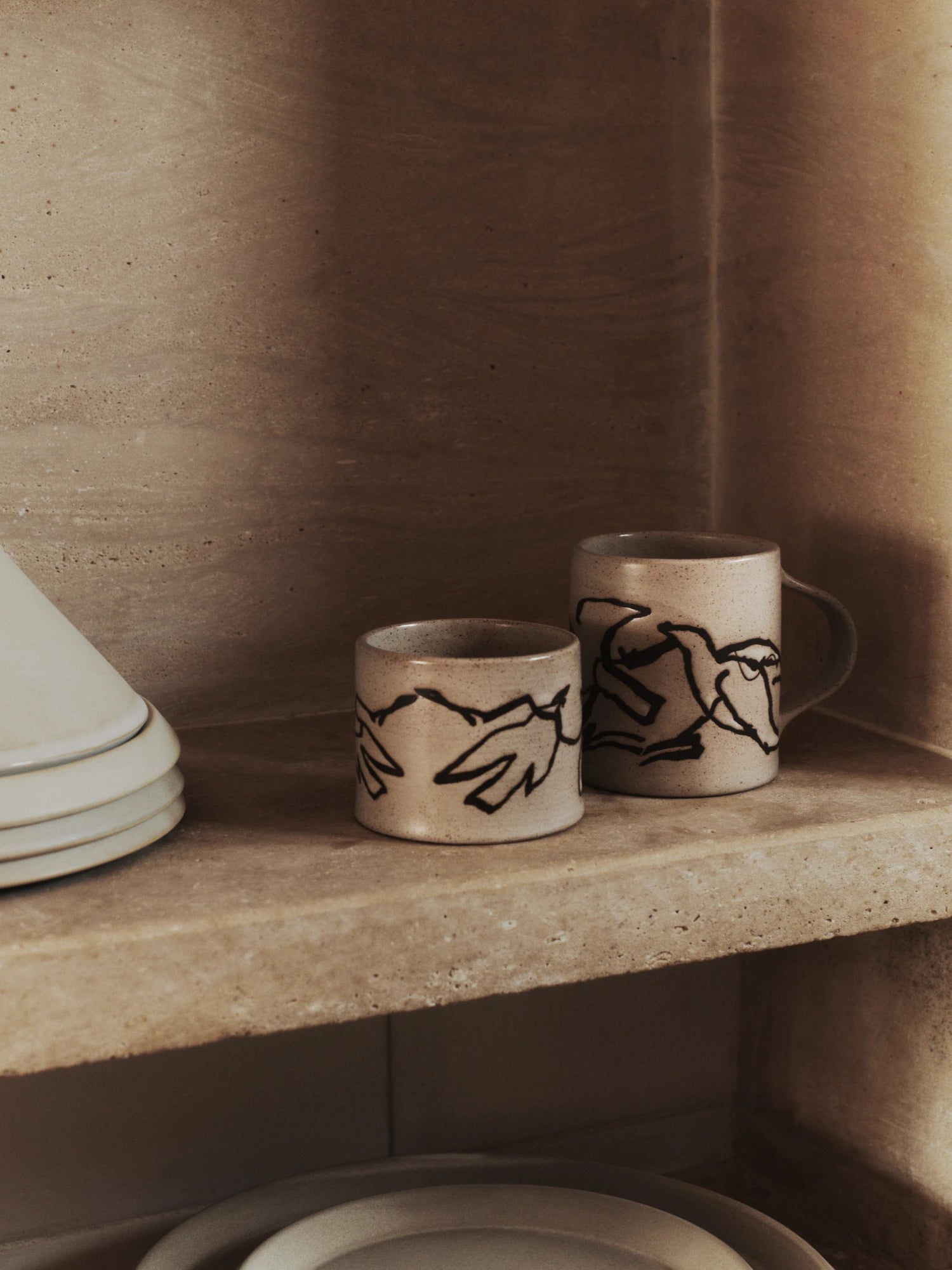 Ferm Living Vuelo Glazed Stoneware Mug - 300ml - Lifestory