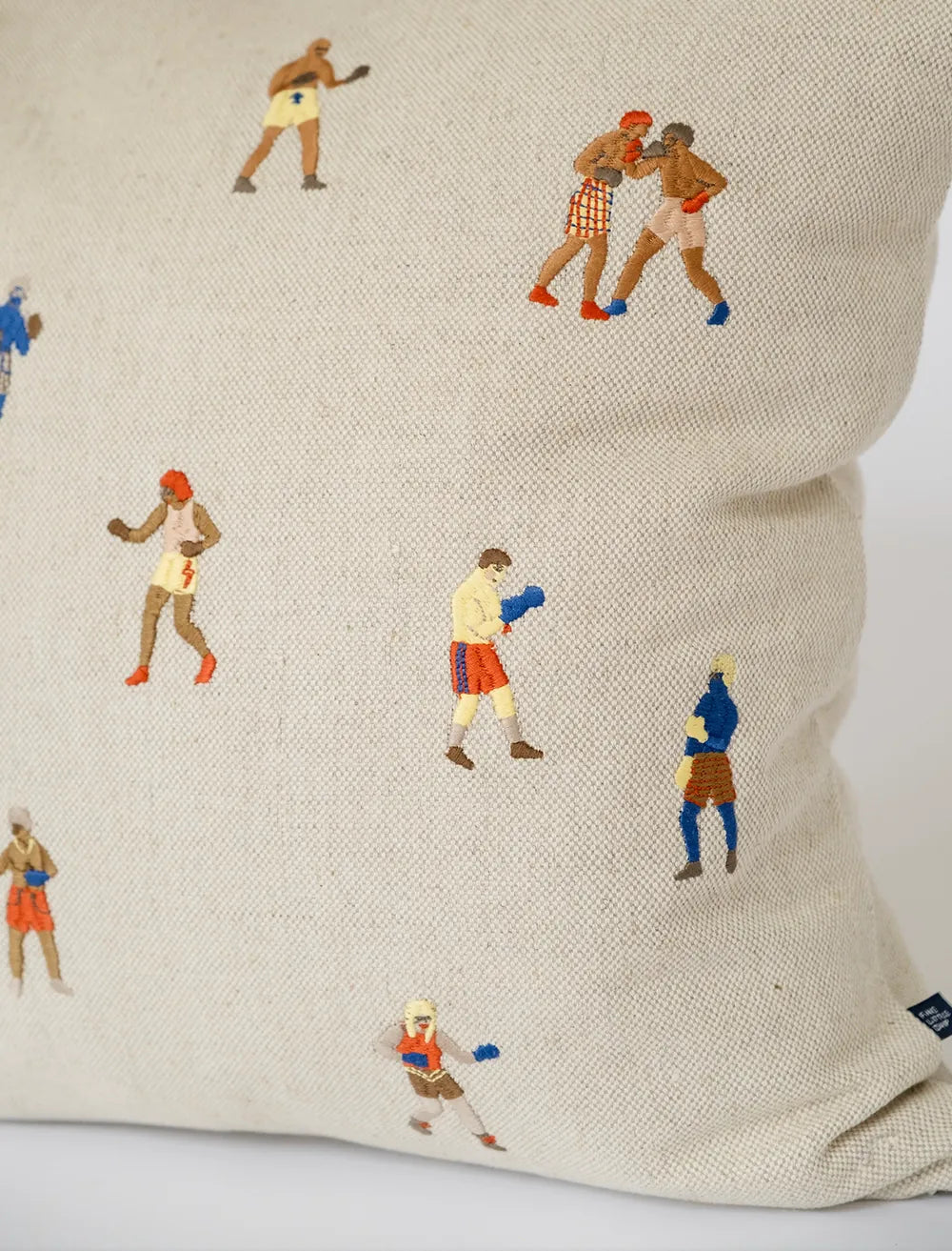 Fine Little Day 'Boxers' Embroidered Square Cushion Cover - Optional Inner - Lifestory