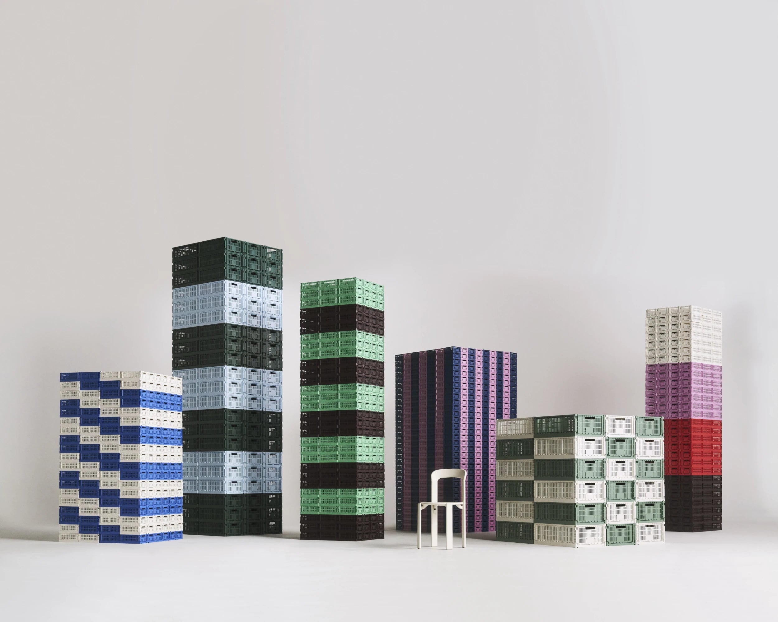HAY Colour Crate Cube - Collapsible | 100% Recycled Plastic - Lifestory