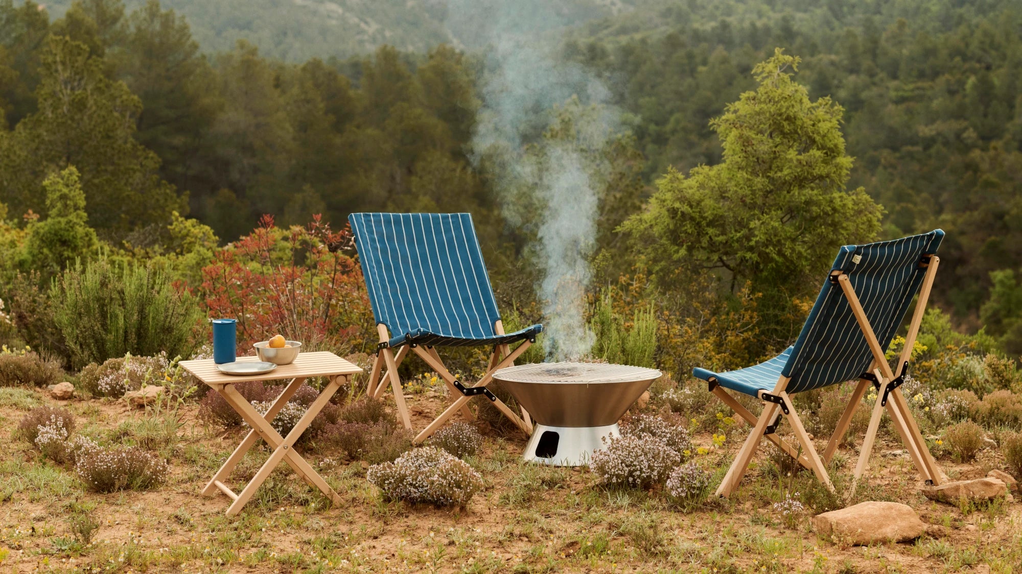 HAY Outdoor Market Folding Sofa in Beech & Recycled Poly - Lifestory