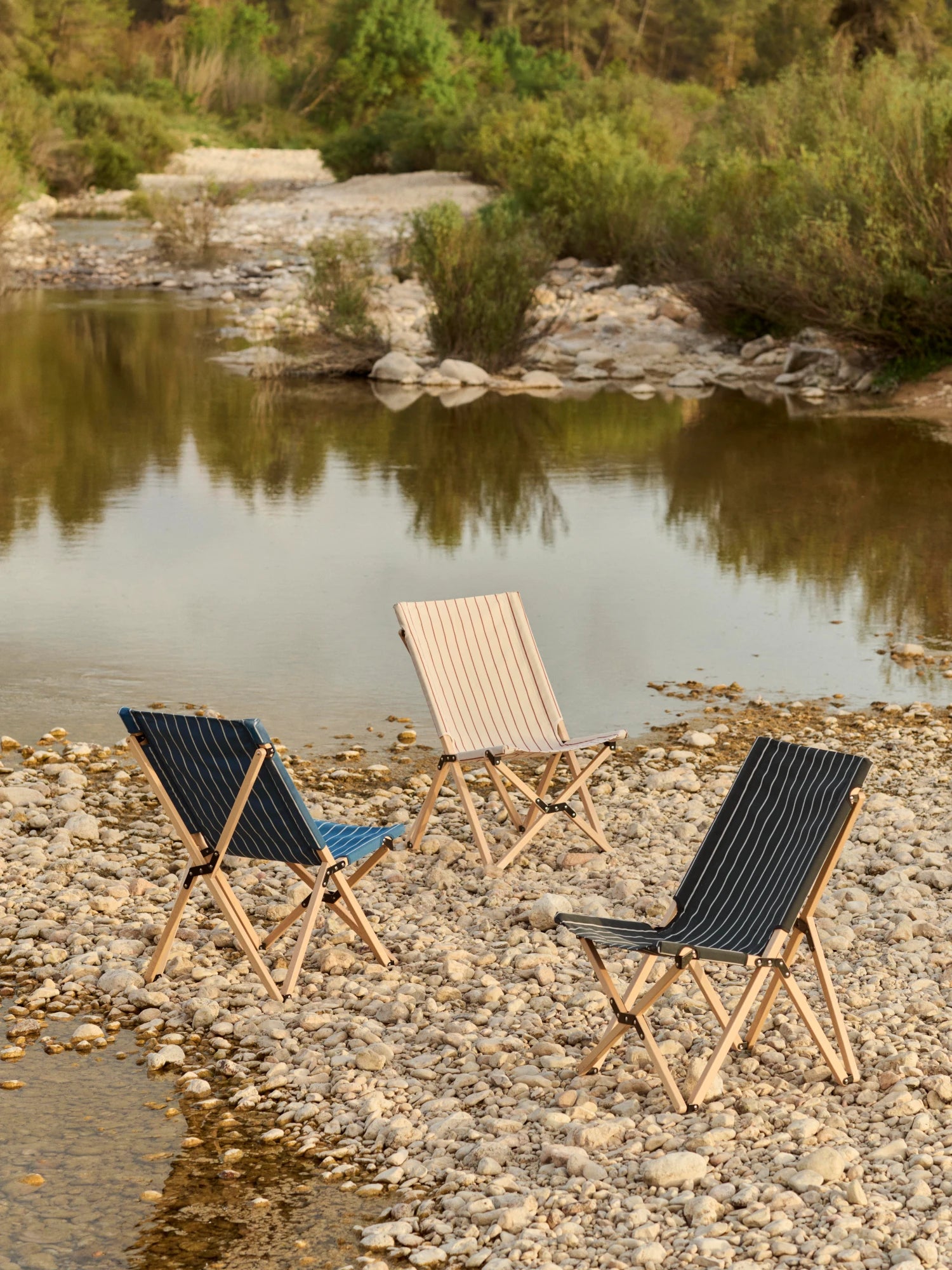 HAY Outdoor Market Folding Chair in Beech & Recycled Poly - Lifestory