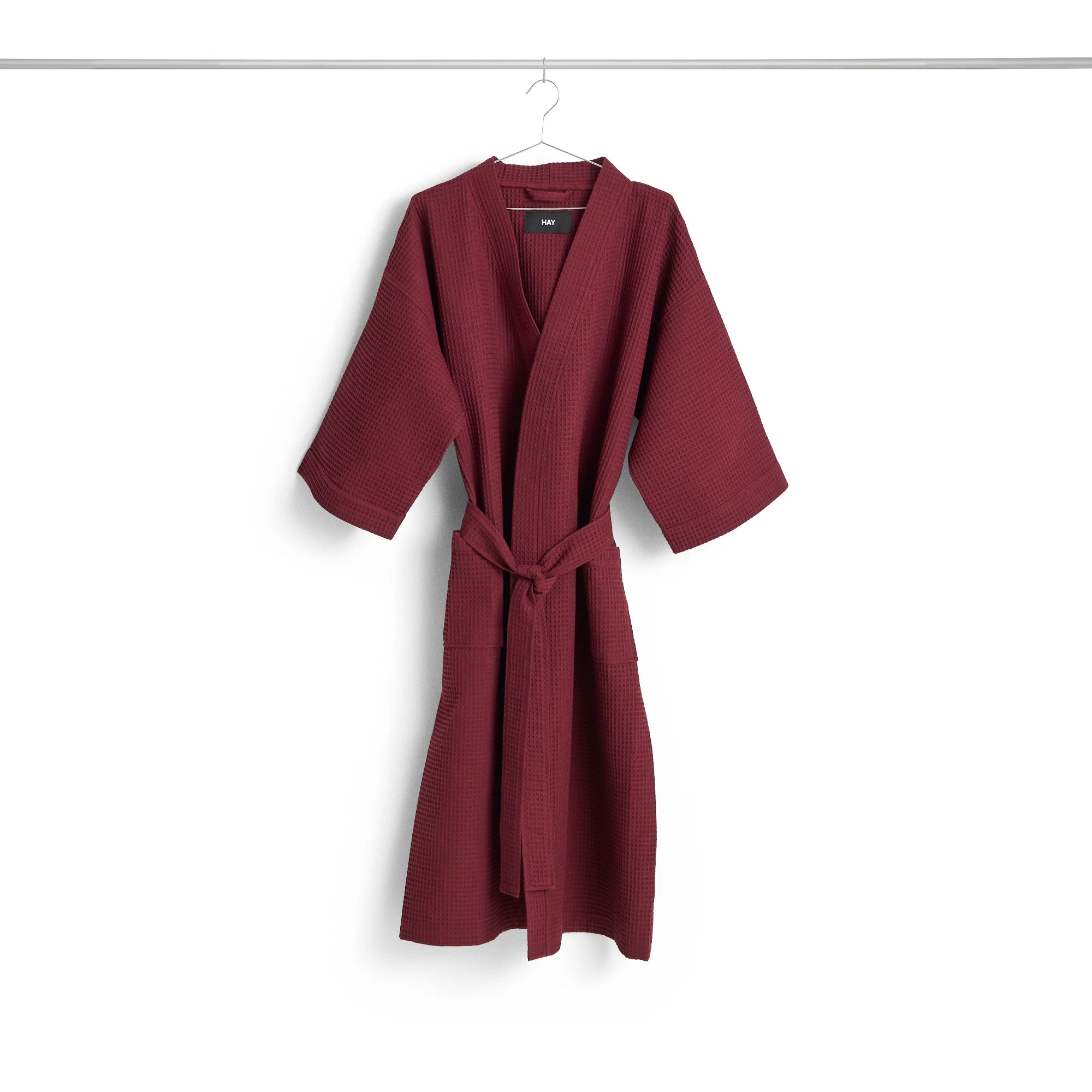 HAY waffle batthrobe in burgundy