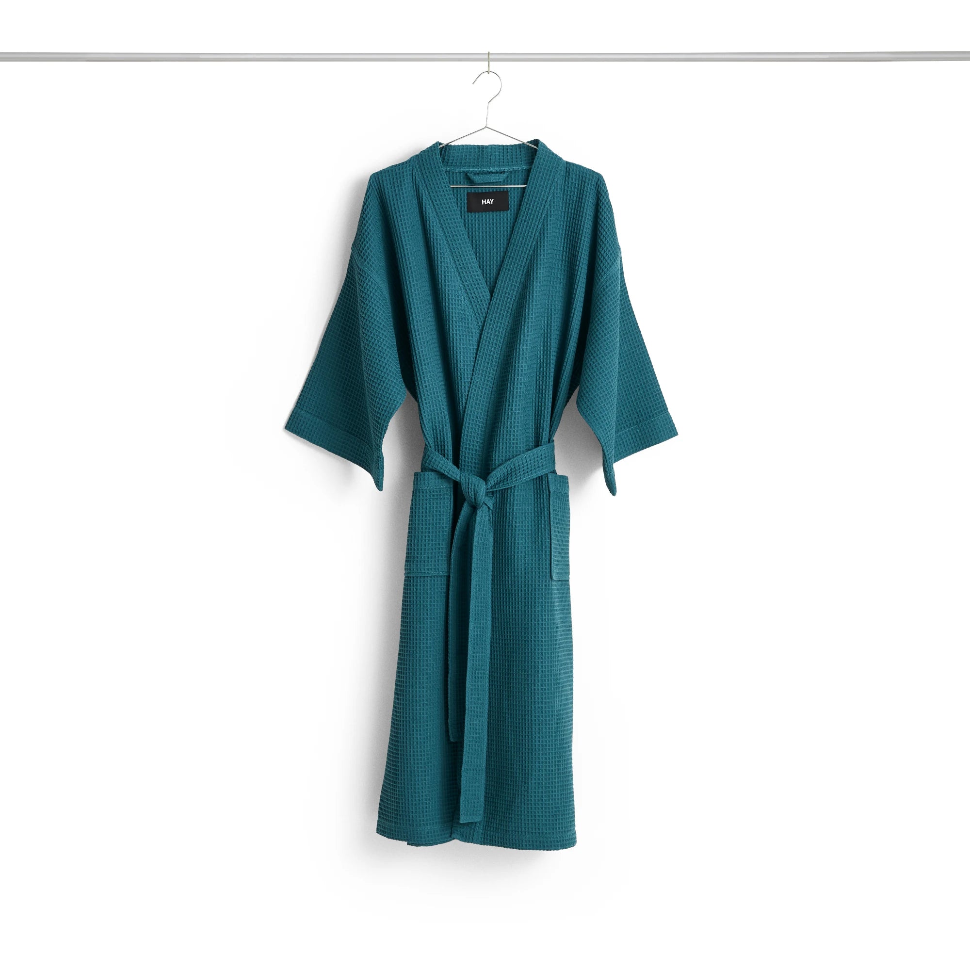 HAY waffle batthrobe in petrol blue