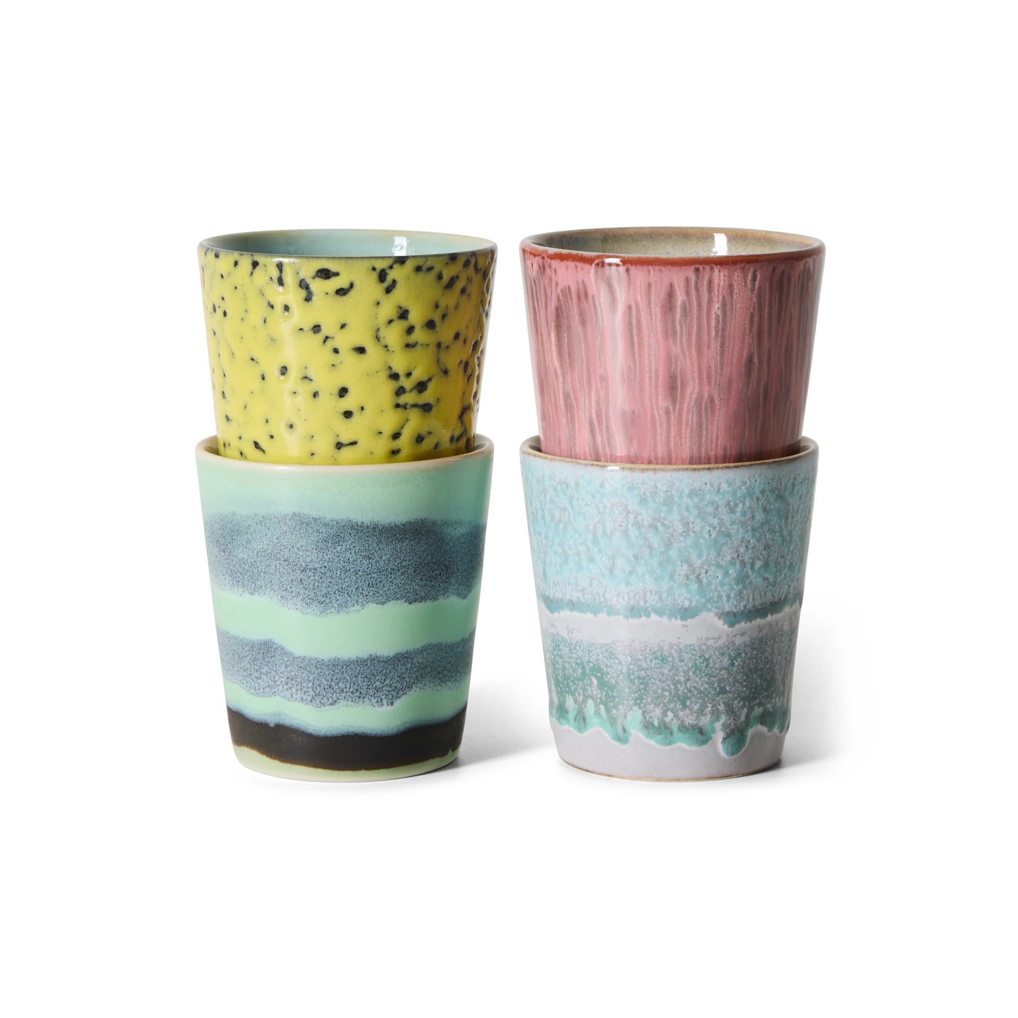 HKLIVING Set of 4 Coffee Mugs - Lifestory