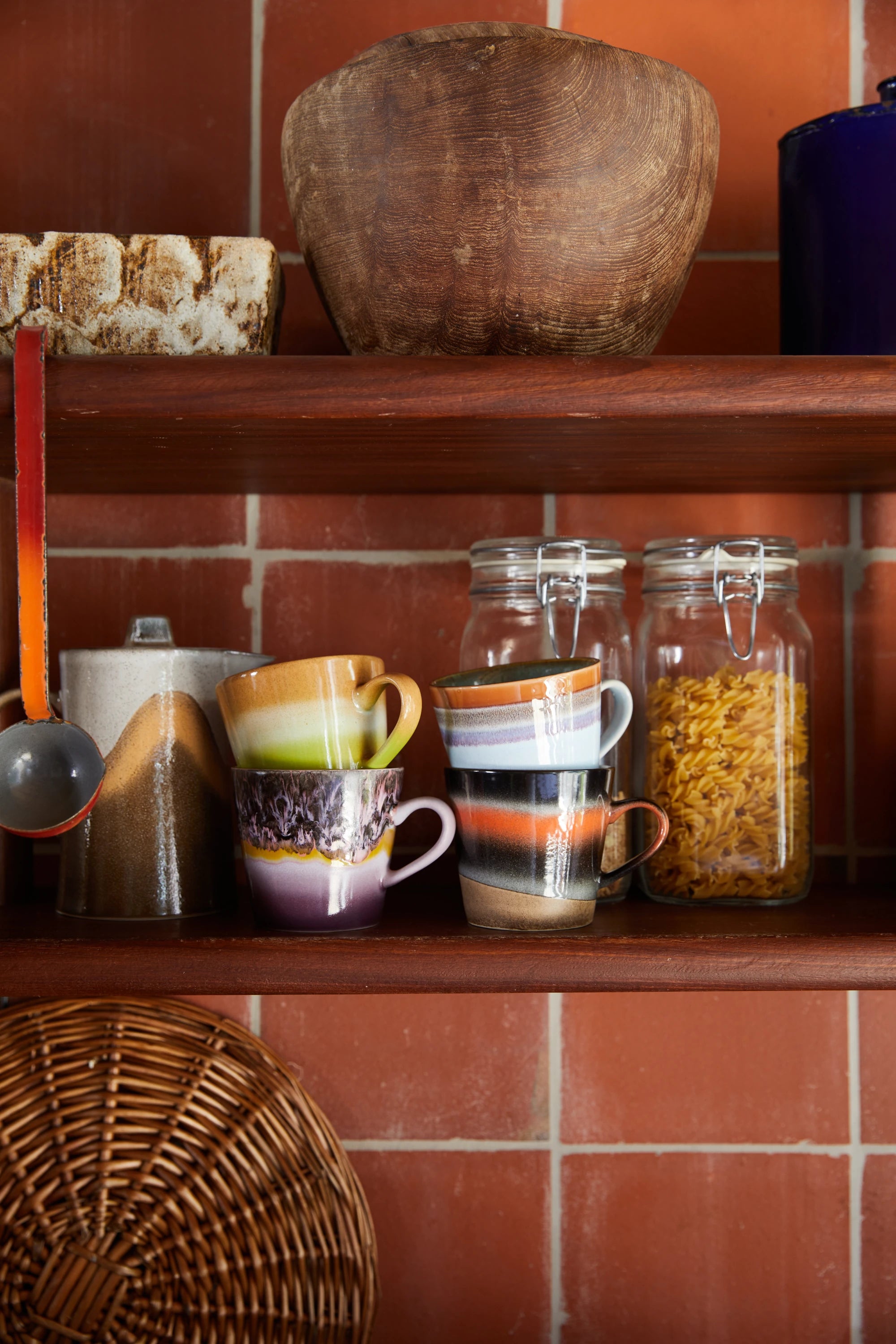 HKLIVING Set of 4 Cappuccino Mugs in Various Colourways - Lifestory