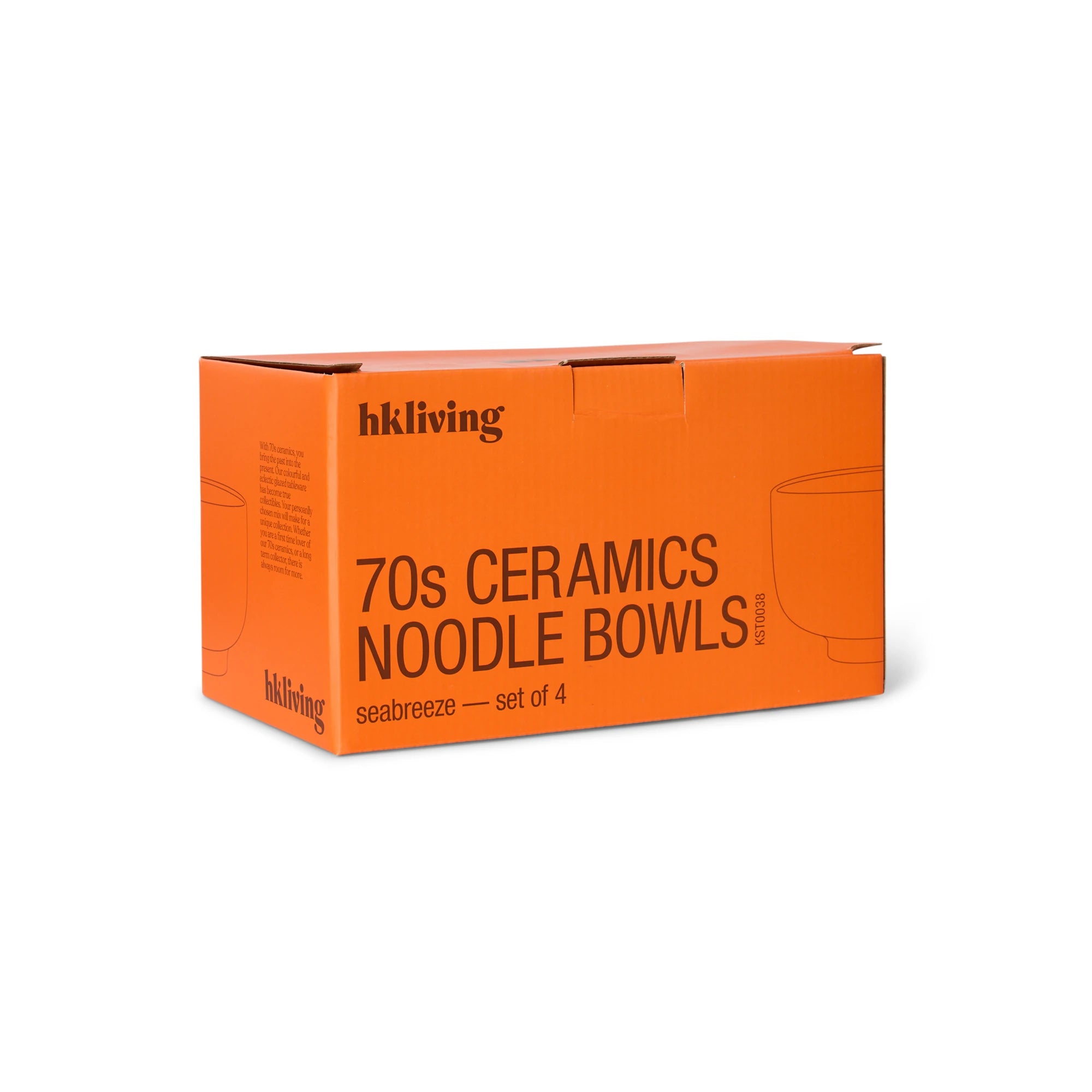 HKLIVING Set of 4 Noodle Bowls in Various Colourways
