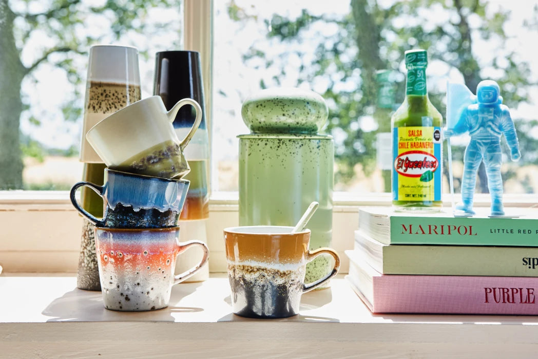 Single Americano Mug by HKLIVING with a number of other products on a windowsill- Lifestory
