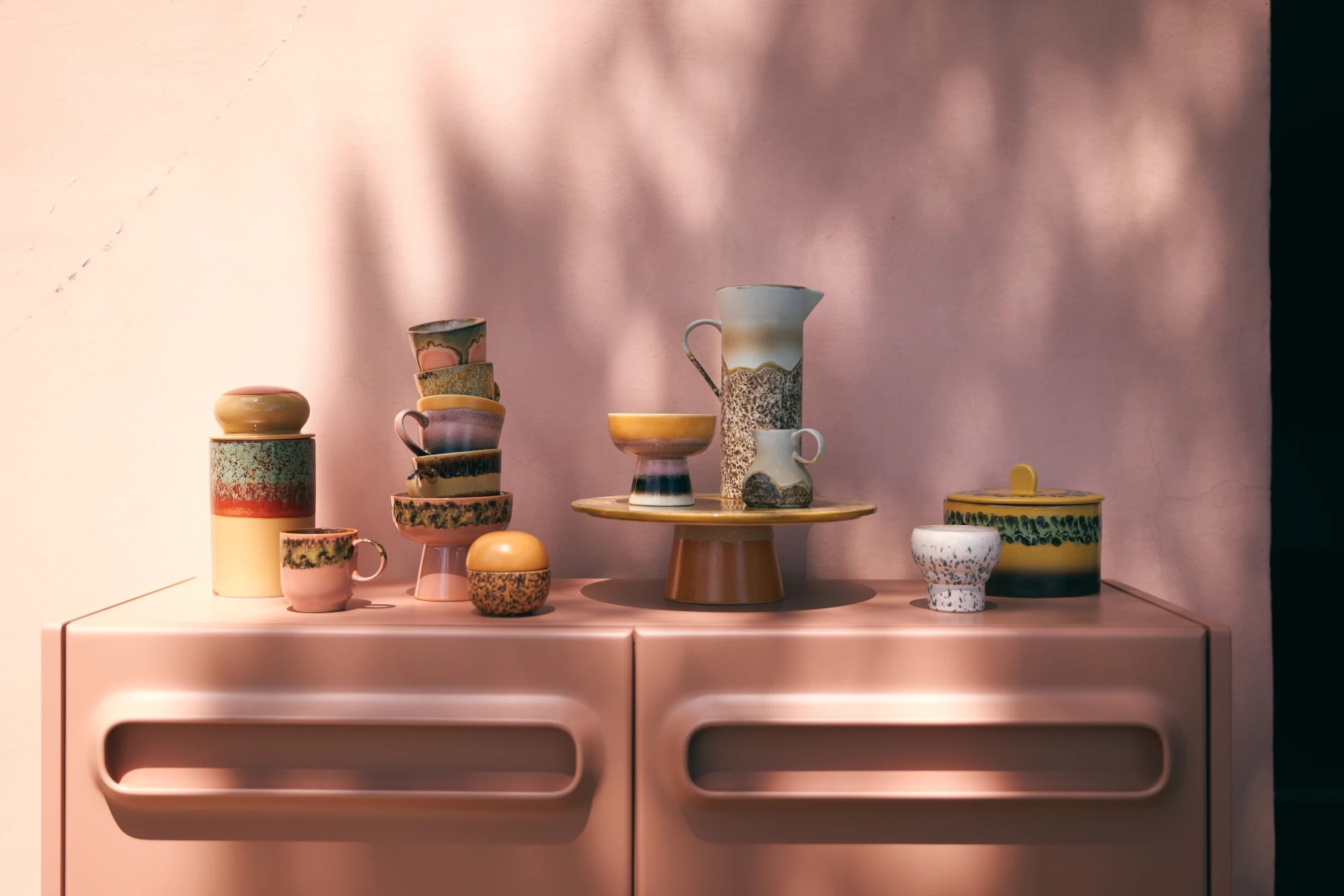 HKLIVING Set of 4 Café Mugs in Various Colourways - Lifestory