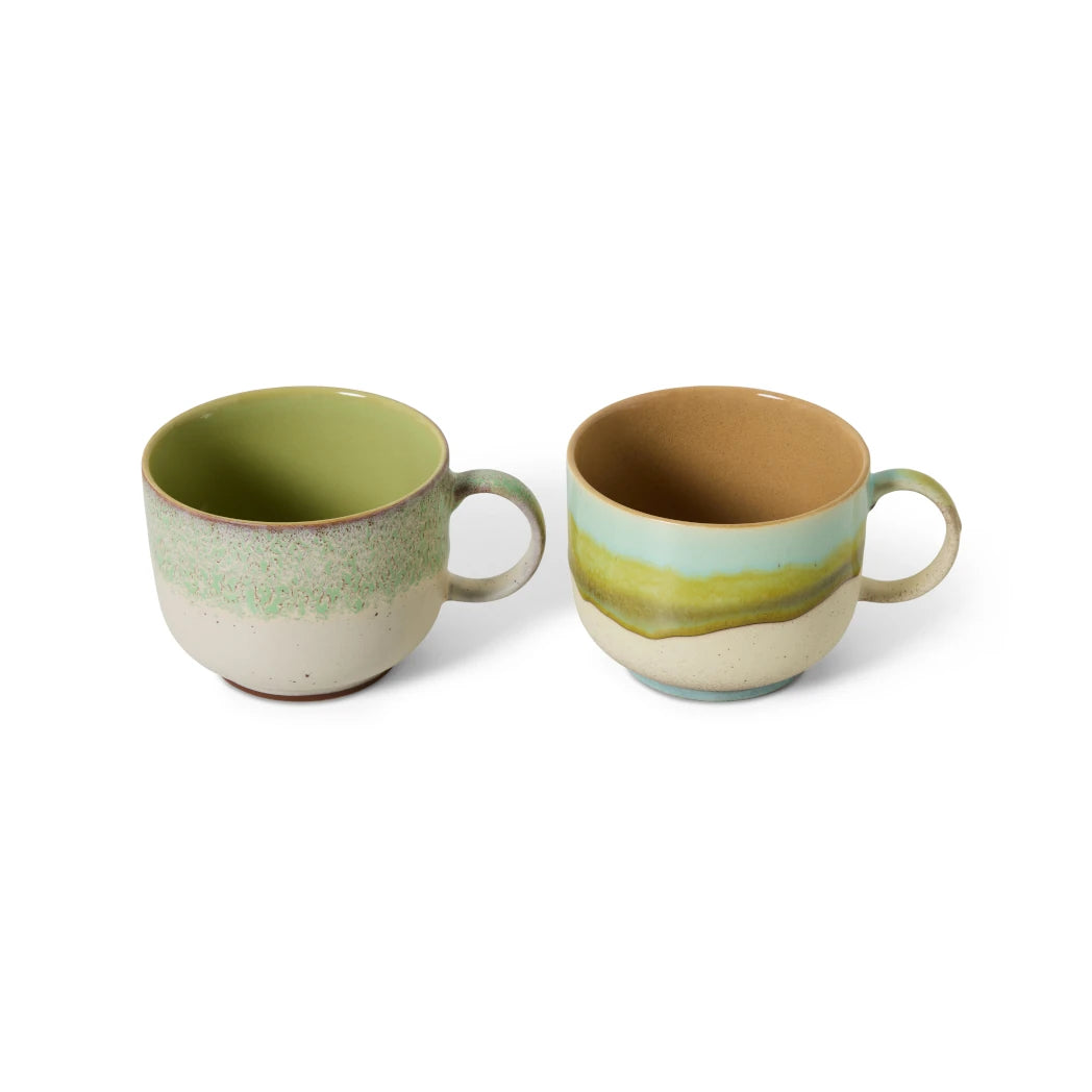 HKLIVING Set of 2 Tea Cups in Various Colourways - Lifestory