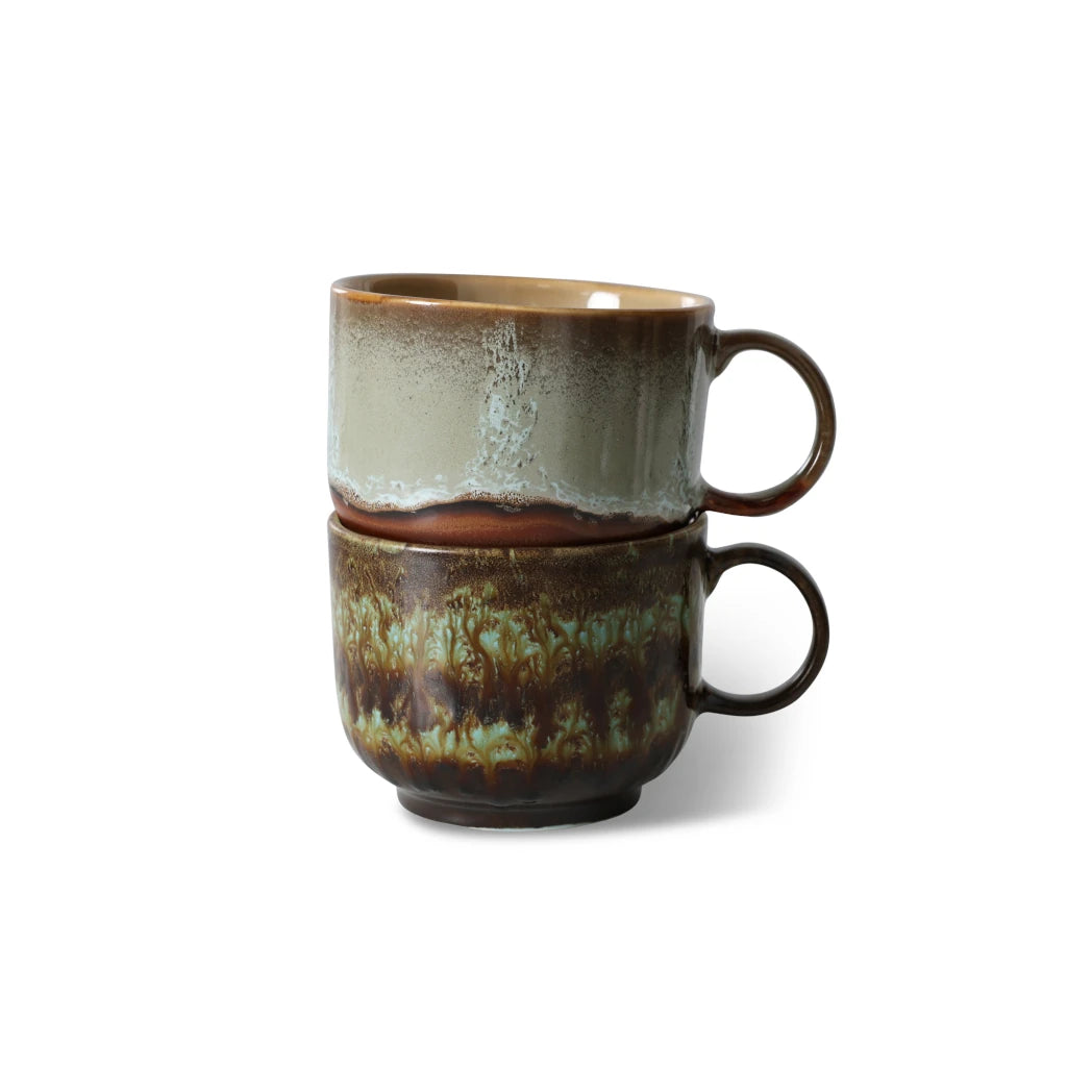 HKLIVING Set of 2 Tea Cups in Various Colourways - Lifestory