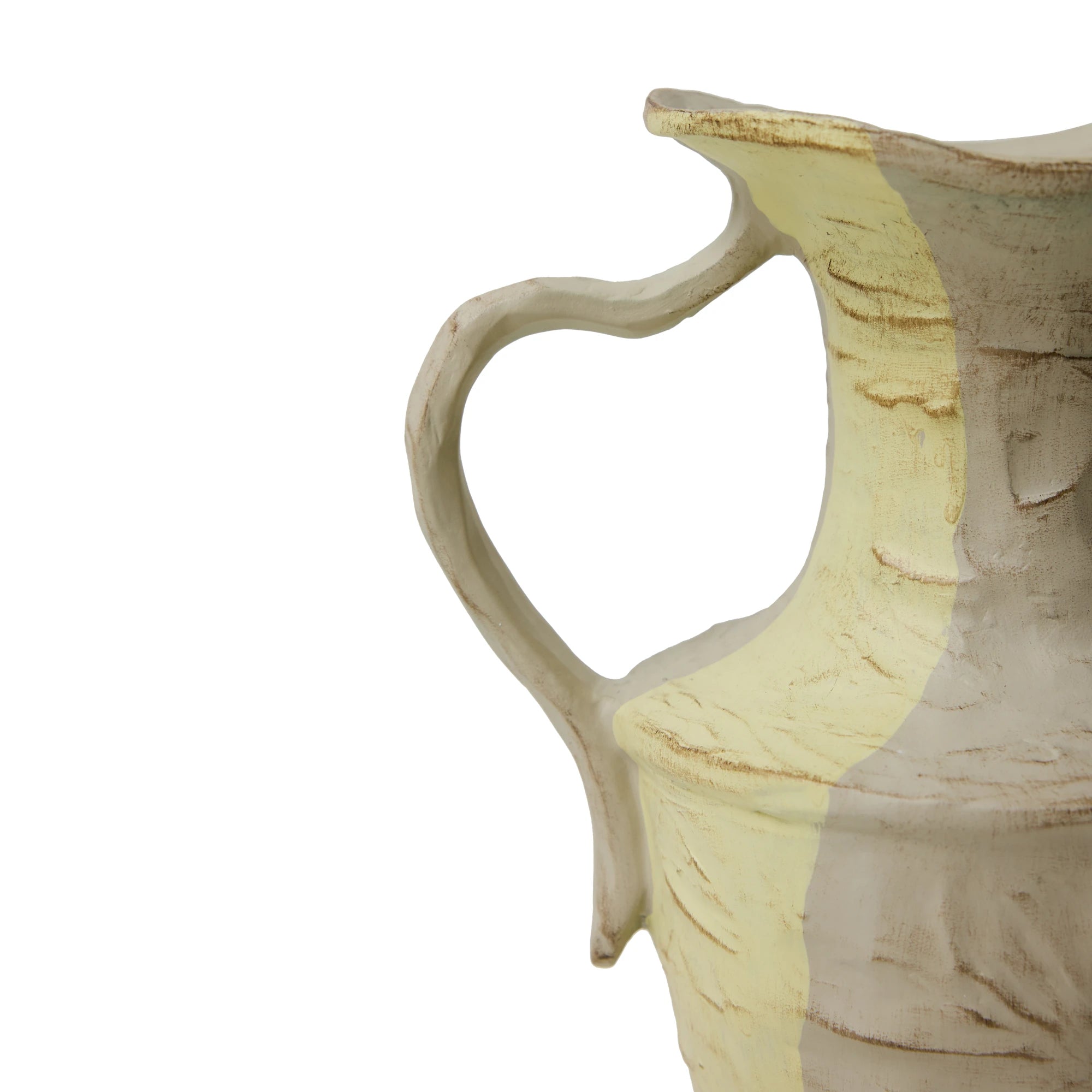 HKLIVING New Classics Medium Stoneware Vase in Cream Stripes - Lifestory