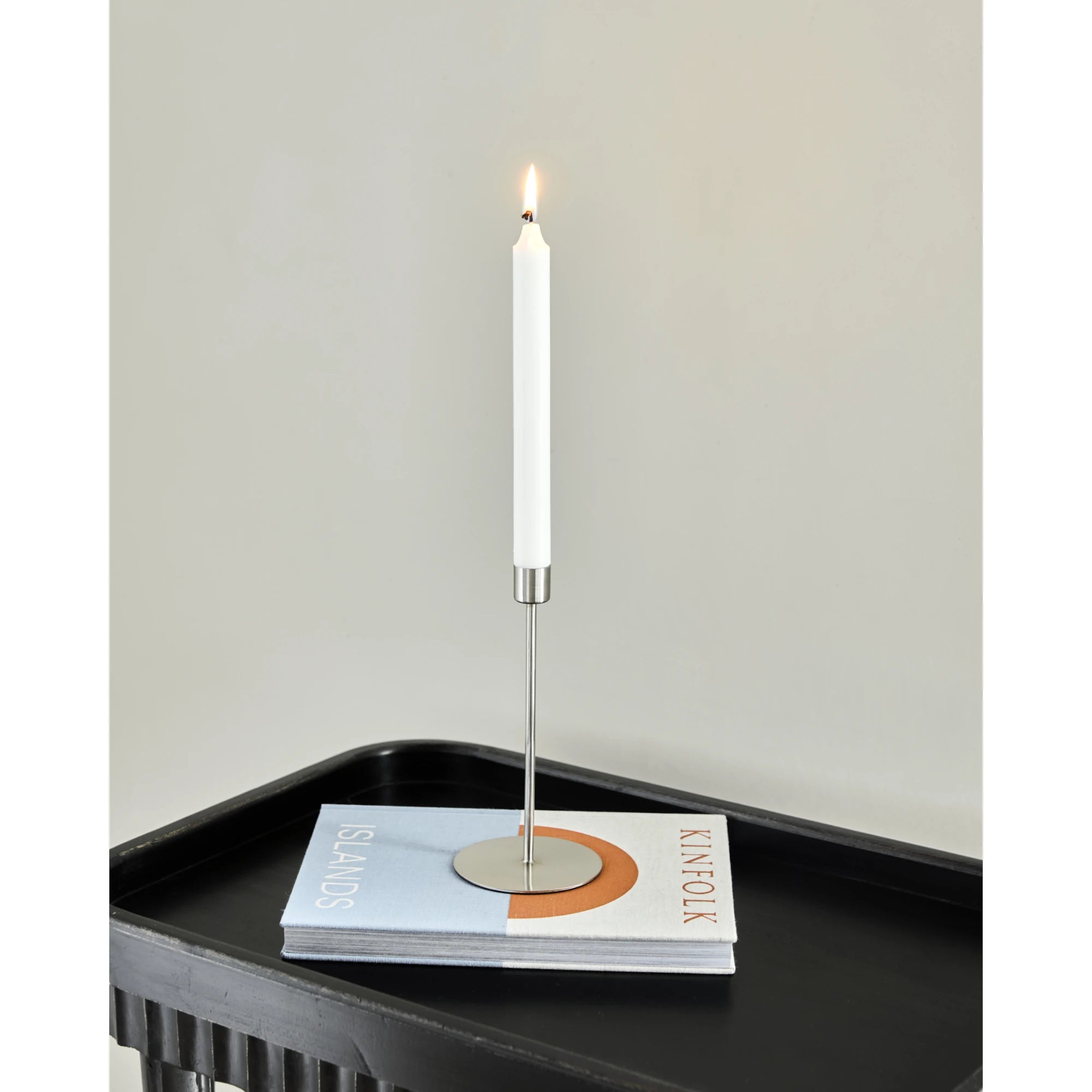 House Doctor Anit Tall Silver Candle Holder