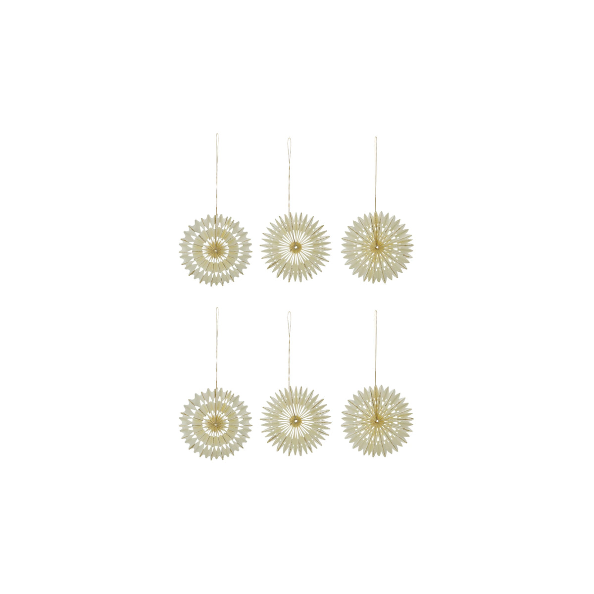 House Doctor Set of 6 Stelle Paper Hanging Ornaments