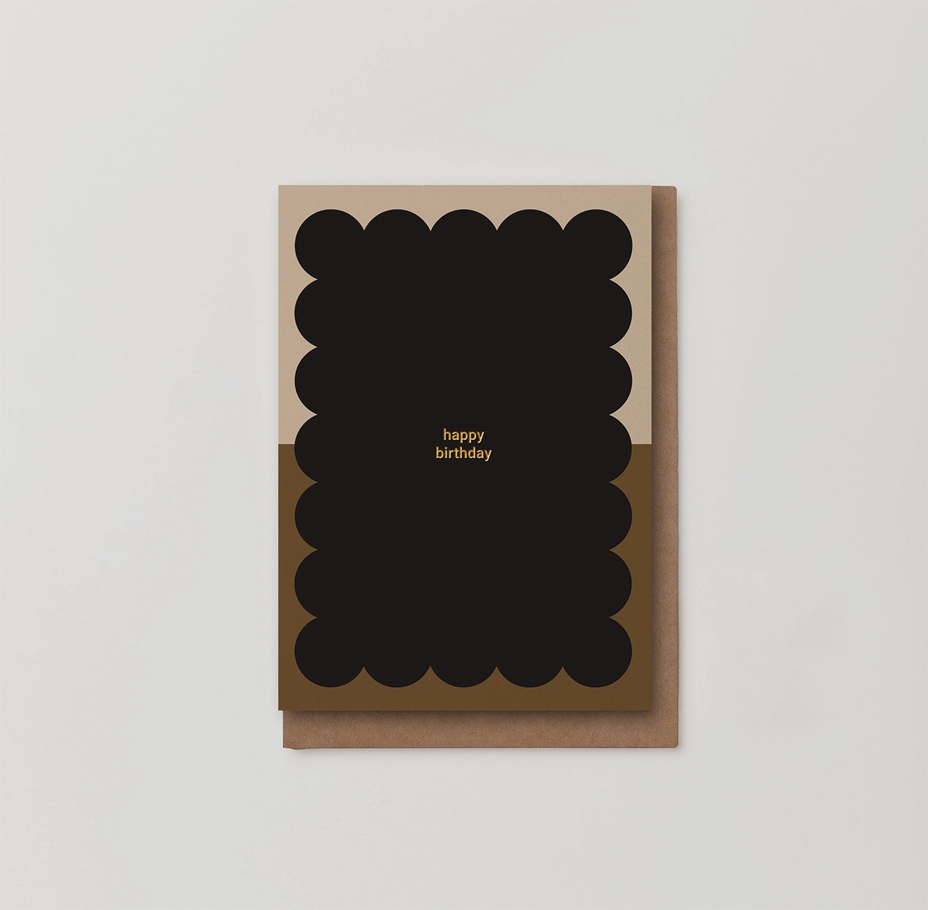 'Happy Birthday' Black Scallop Card | Blank | by Kinshipped - Lifestory