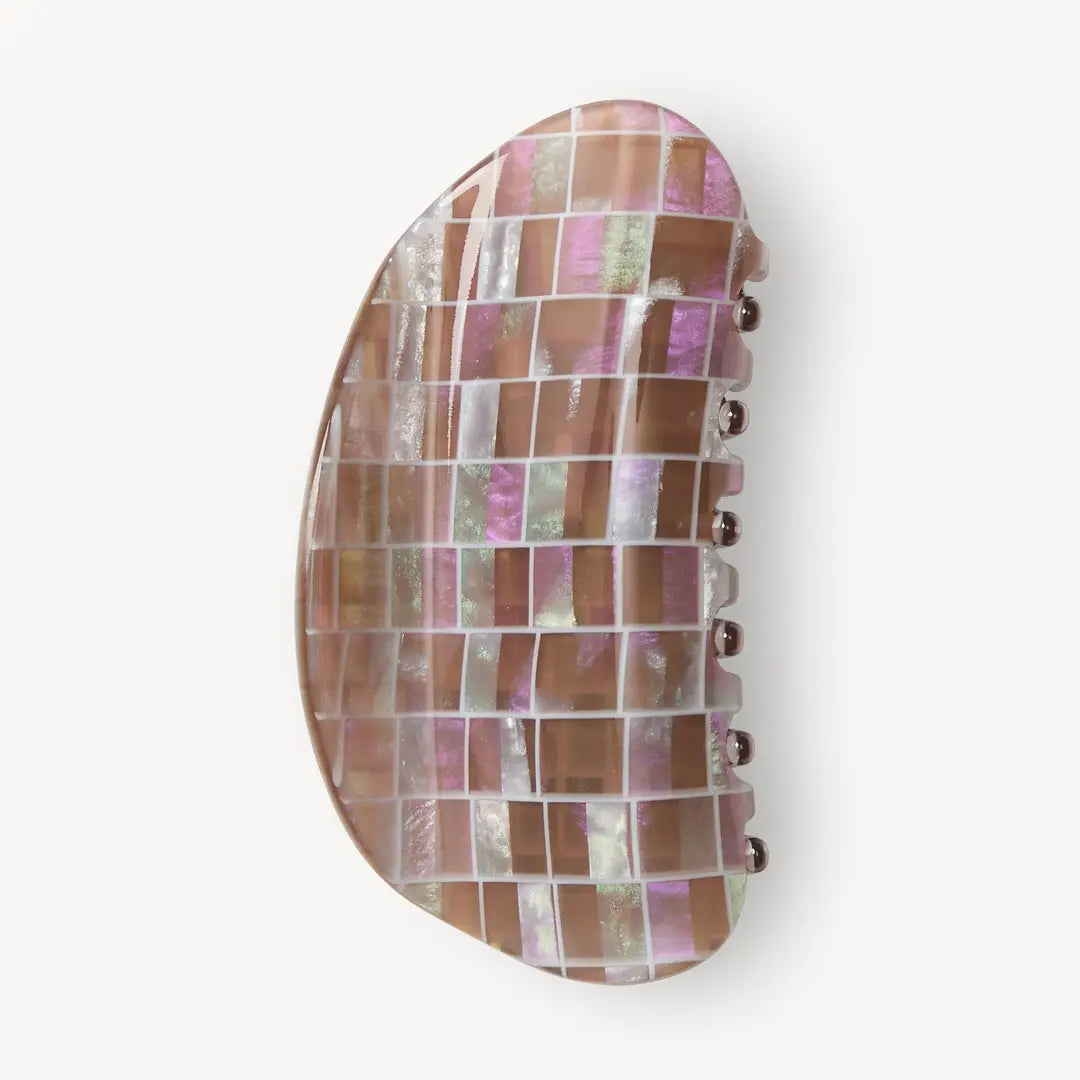 MACHETE Crescent Claw in Brown Shell Checker - Lifestory