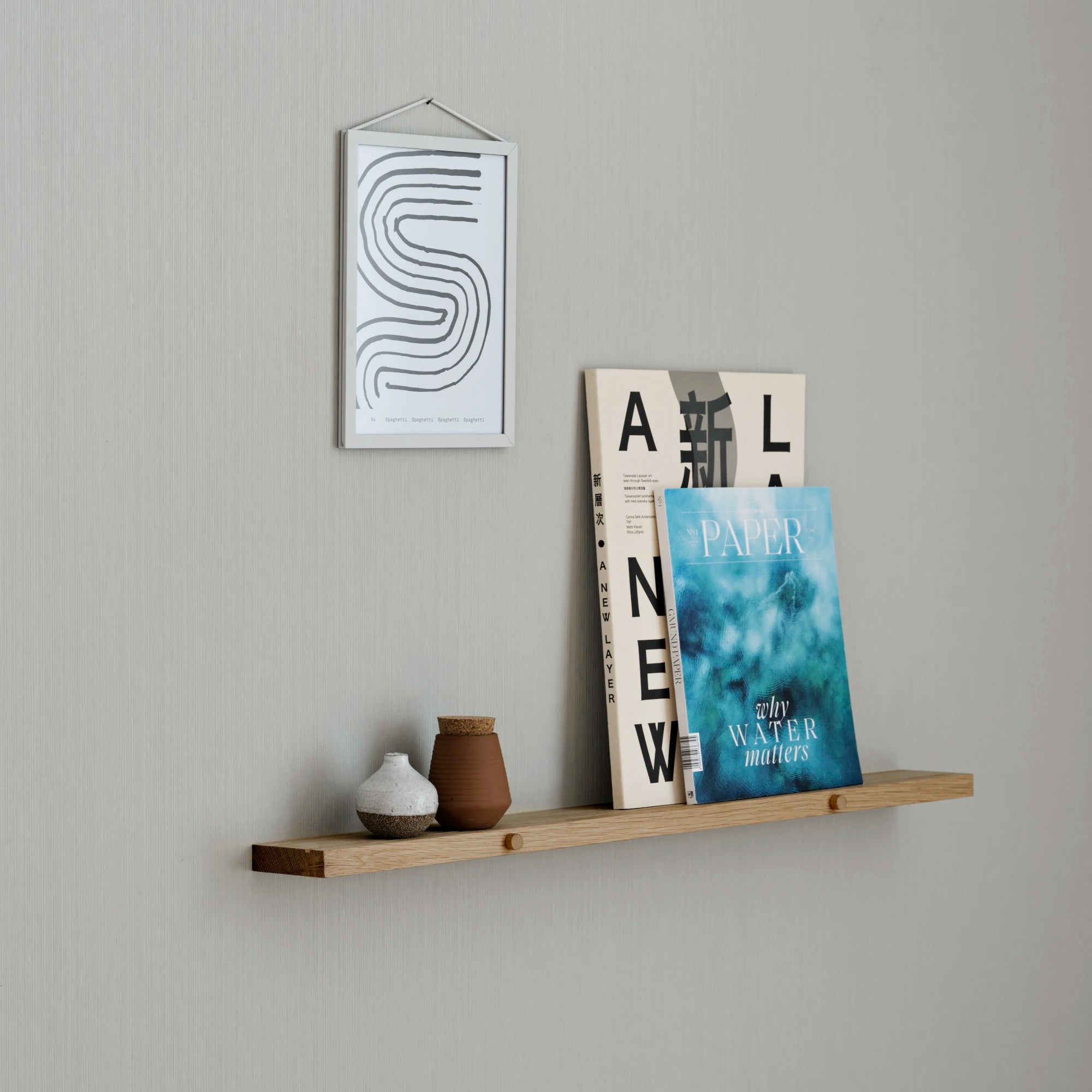 Moebe Oak Gallery Shelf - 70 or 115cm - Lifestory