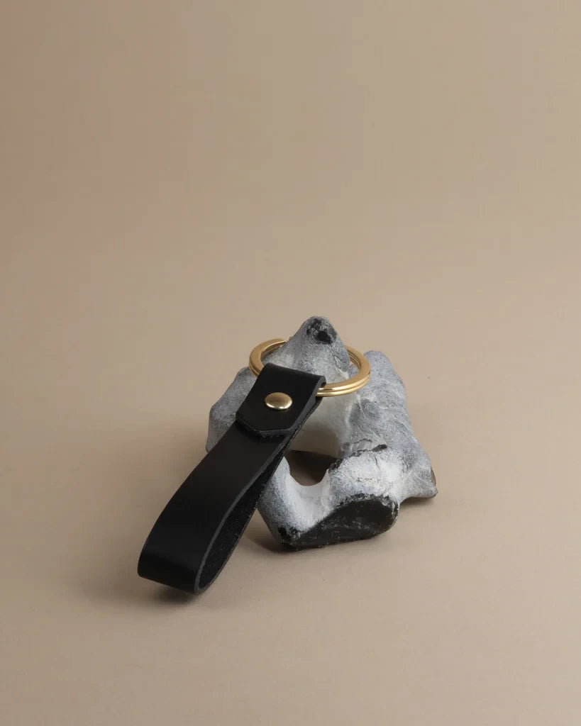 Leather Key Ring by MW Makes in Black | Lifestory