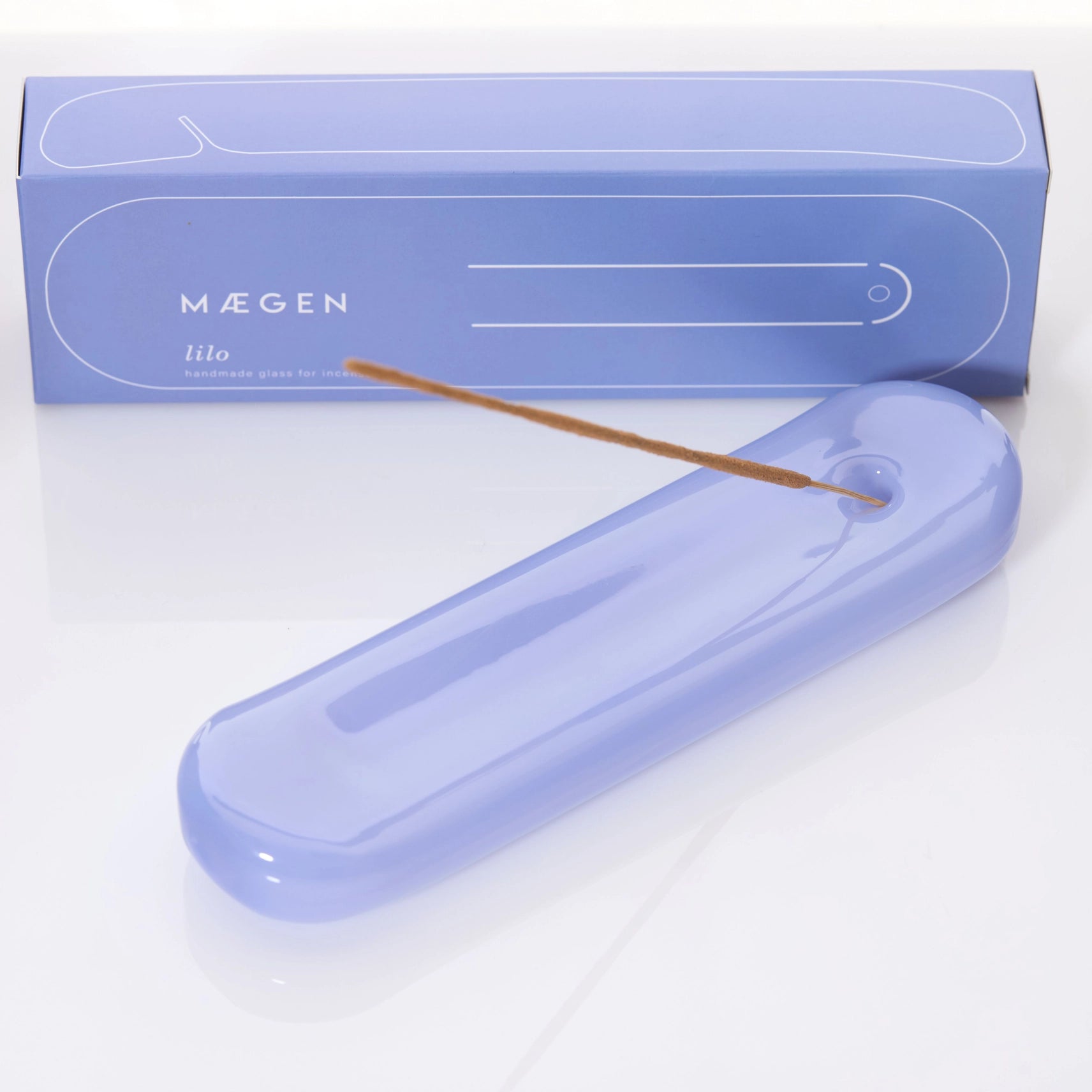 Maegan Lilo Hand Blown Glass Incense Stick Holder in Various Colours - Lifestory