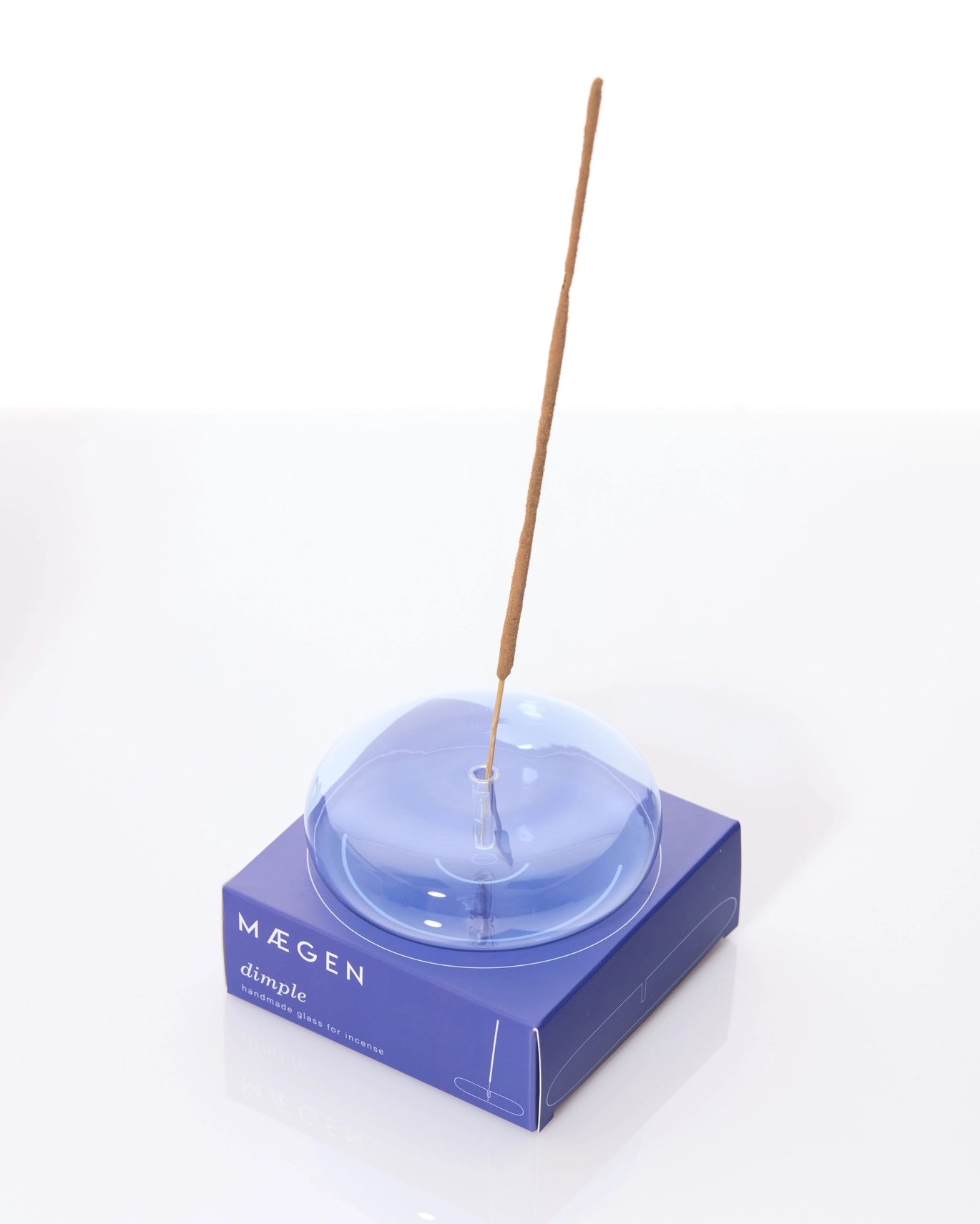 Maegan Dimple Hand Blown Glass Incense Stick Holder in Various Colours - Lifestory