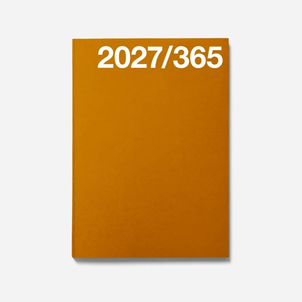 A minimalist Marjolein Delhaas planner cover with the white text '2027/365' printed at the top, shown on a light grey background.