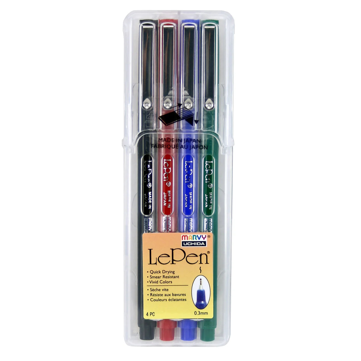 Le Pen 4 Piece Felt Pen Set - Superfine Nib | Various Mixes