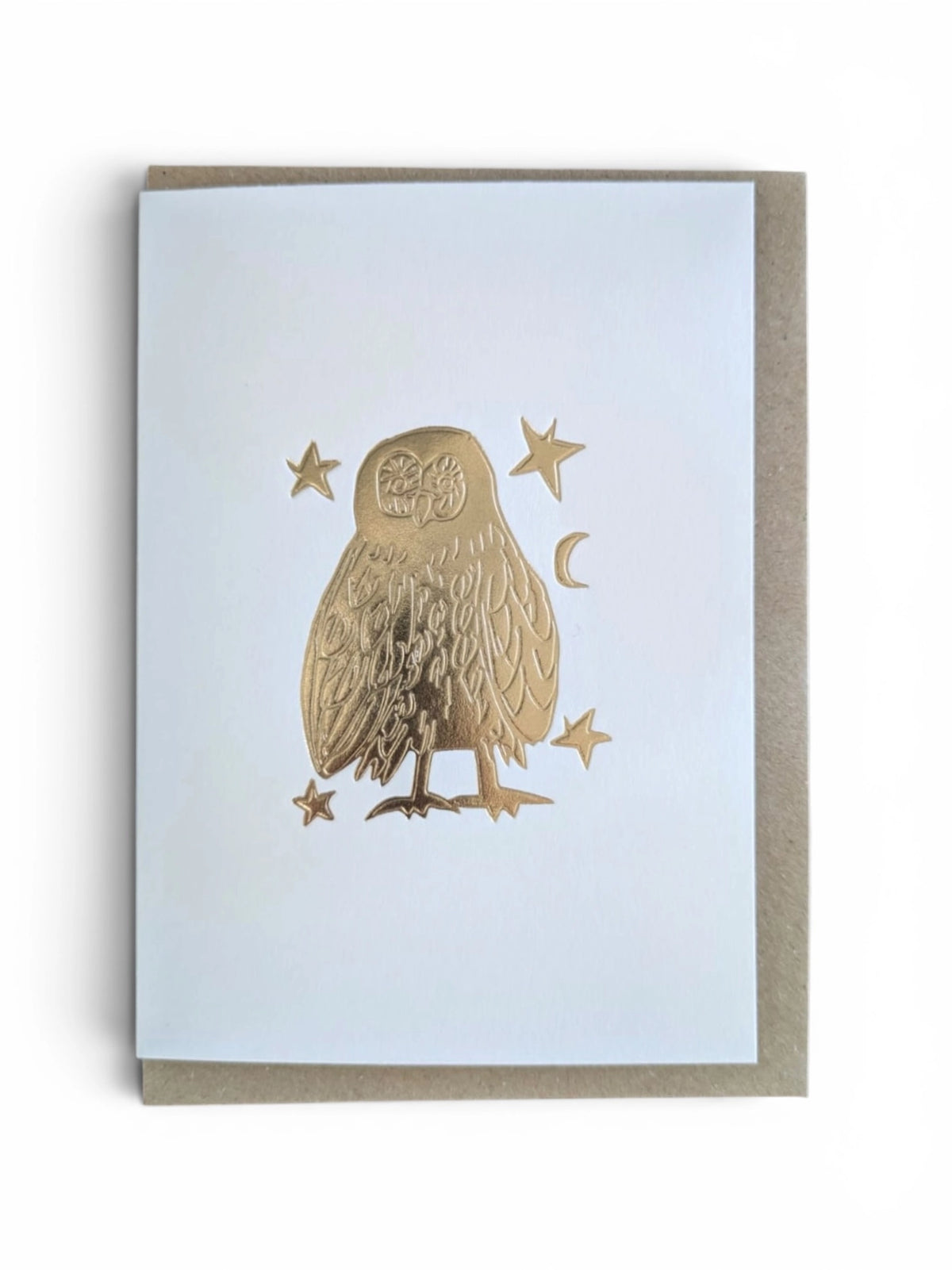 Meg Fatharly Owl Gold Embossed Keepsake Card