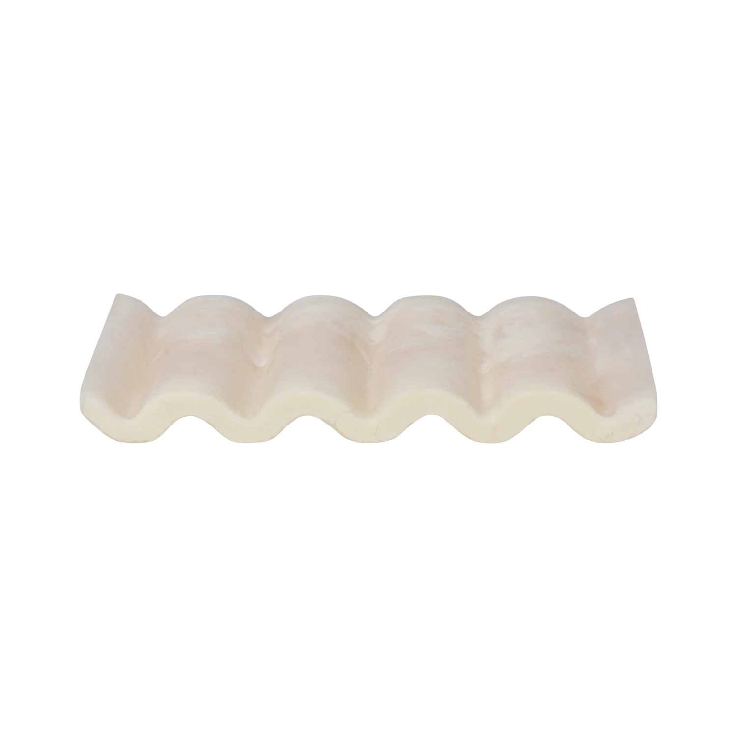 Ferm Living 'Mist' Soap Dish in Marbled Resin - Pearl | Lifestory