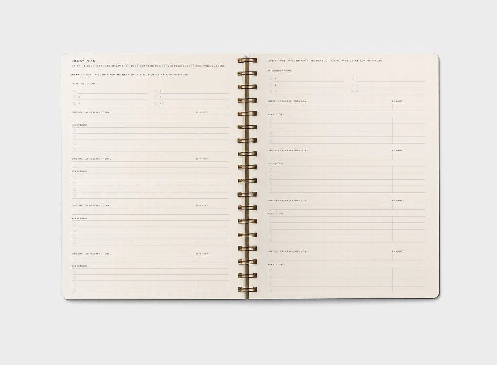 Moxon B5 Form Lined Wire-Bound Daily Planner - Lifestory