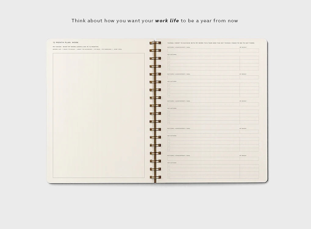 Moxon B5 Form Lined Wire-Bound Daily Planner - Lifestory