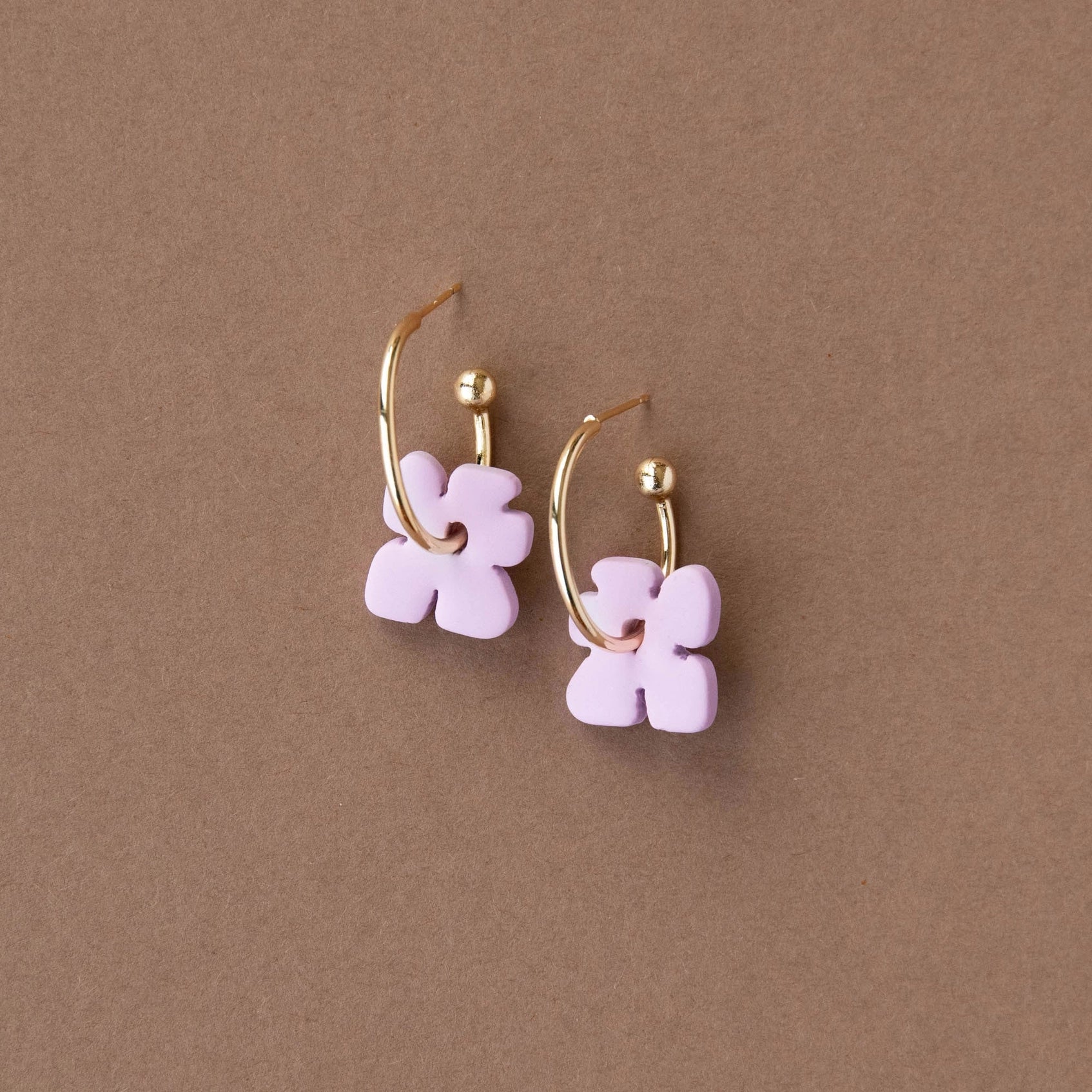 Pepper You Blob Bloom Charm Hoop Earrings - Lifestory