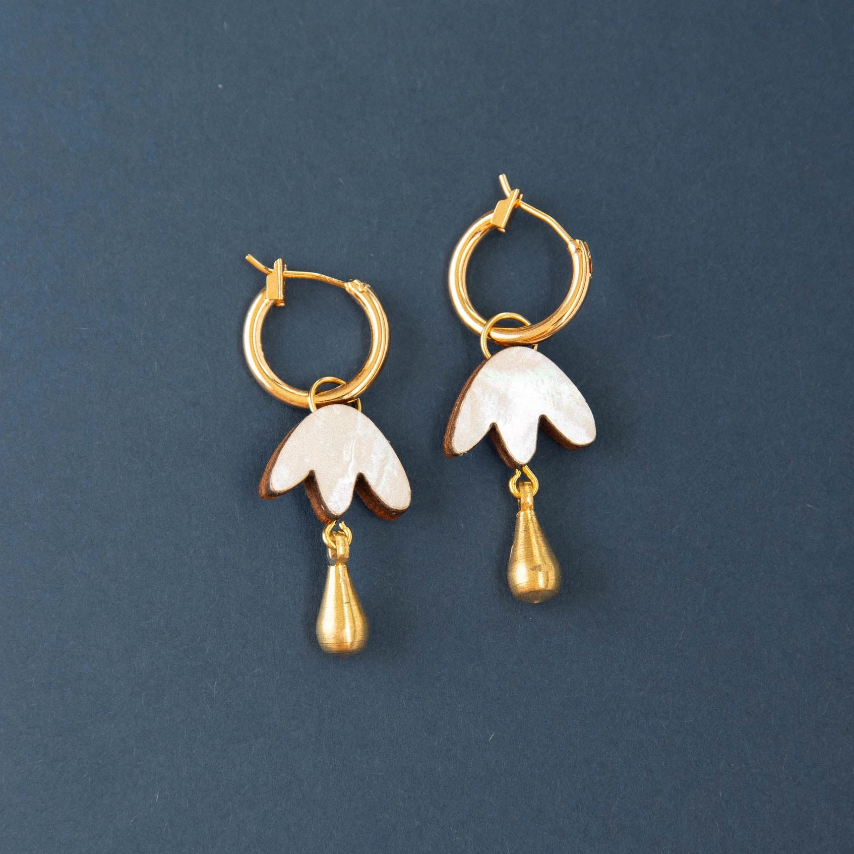 Pepper You Petal Drop Hoop Earrings